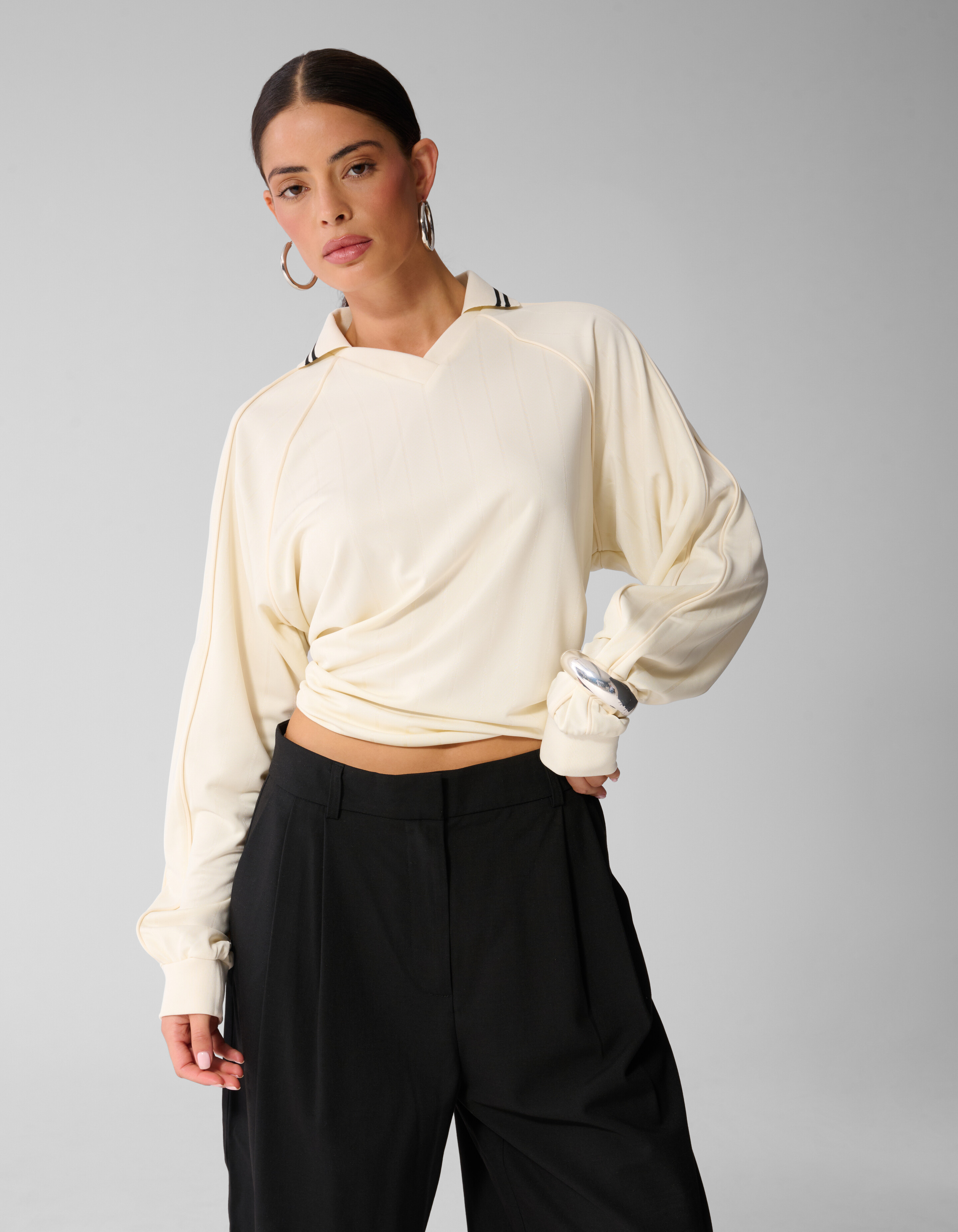 Sportliche Langarmshirt Gebrochenes Wei&szlig; By Anna SHOEBY WOMEN