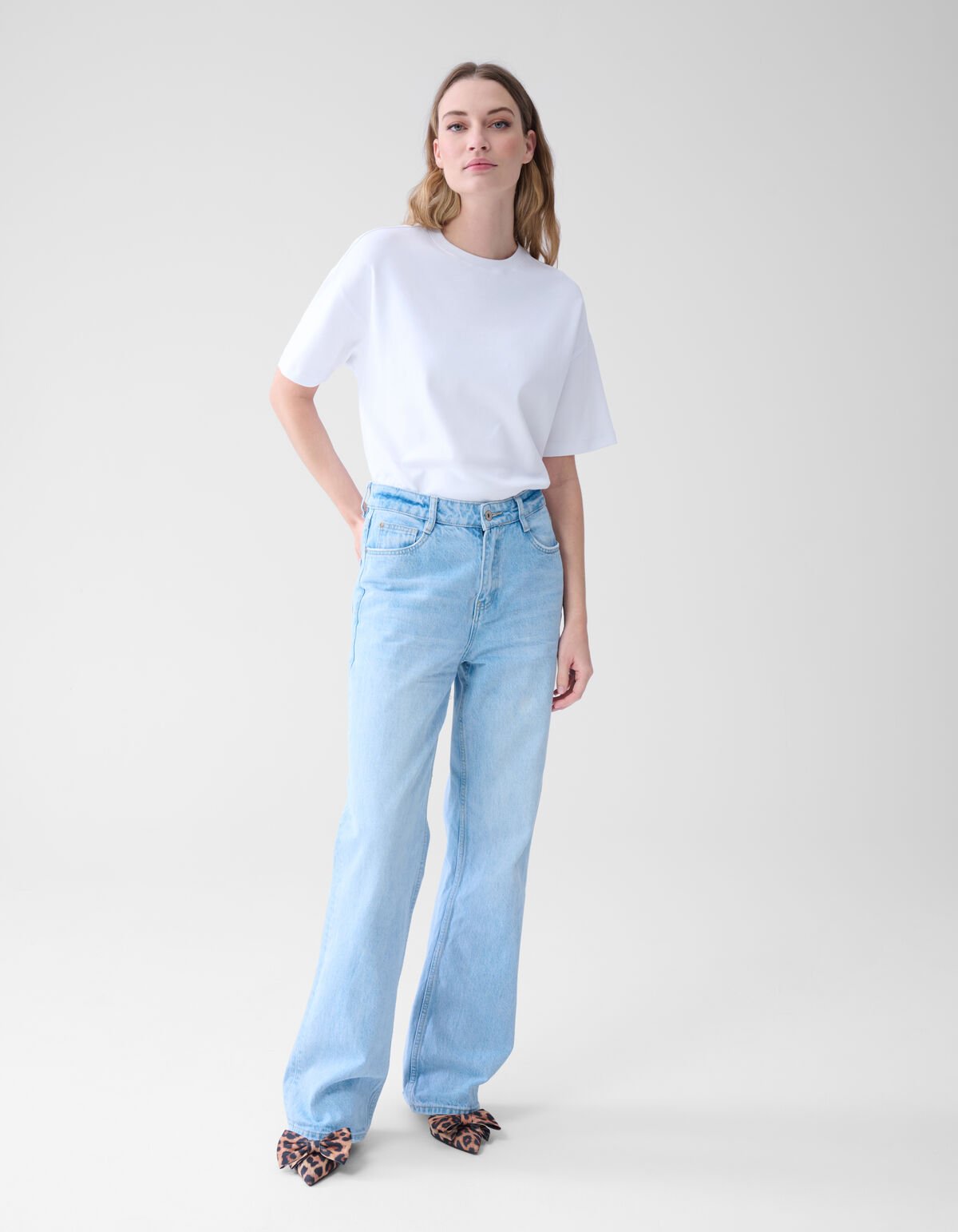 Jeans mit weitem Bein gebleicht SHOEBY WOMEN