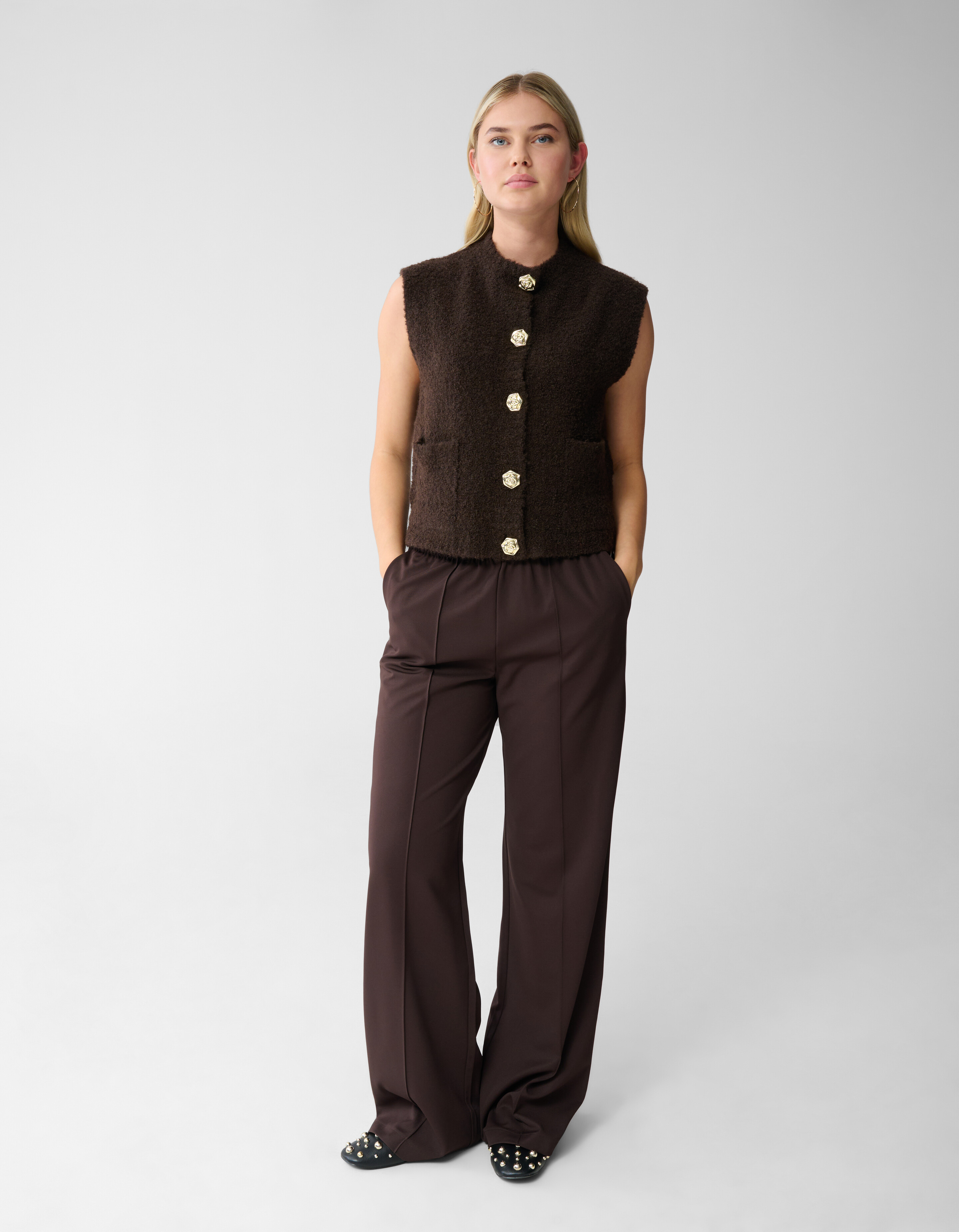 Teddy Strickweste Braun SHOEBY WOMEN