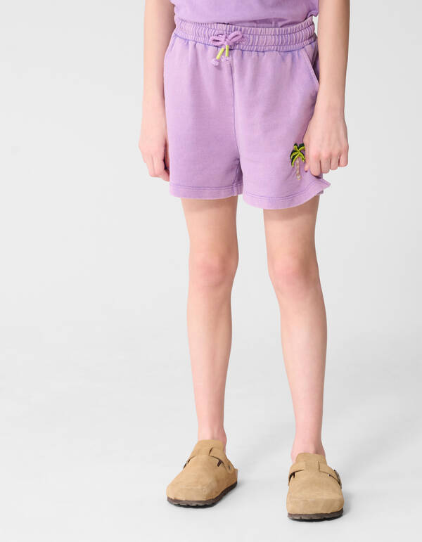 Palm Washed Shorts Lila SHOEBY GIRLS