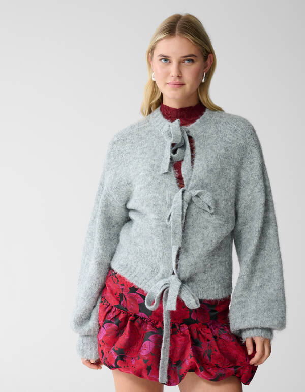 Twist Strik Strickjacke Hellgrau SHOEBY WOMEN