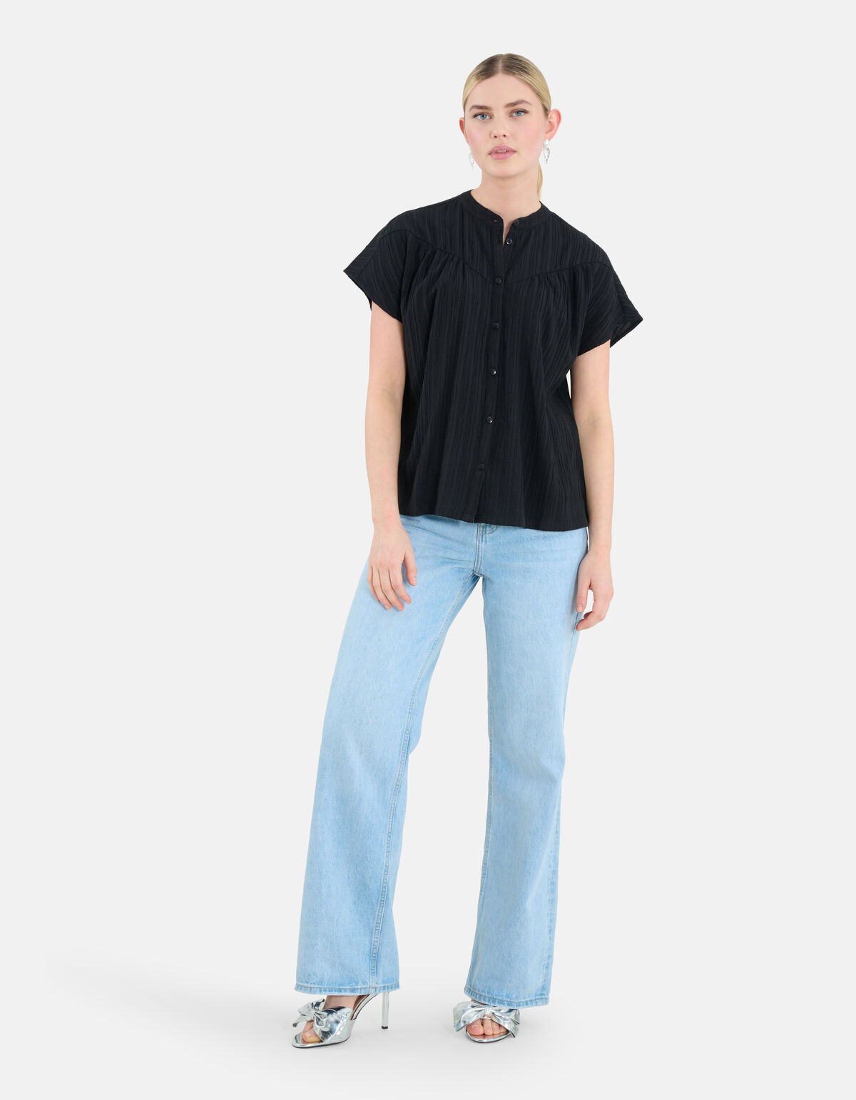 Textur Top Schwarz SHOEBY WOMEN
