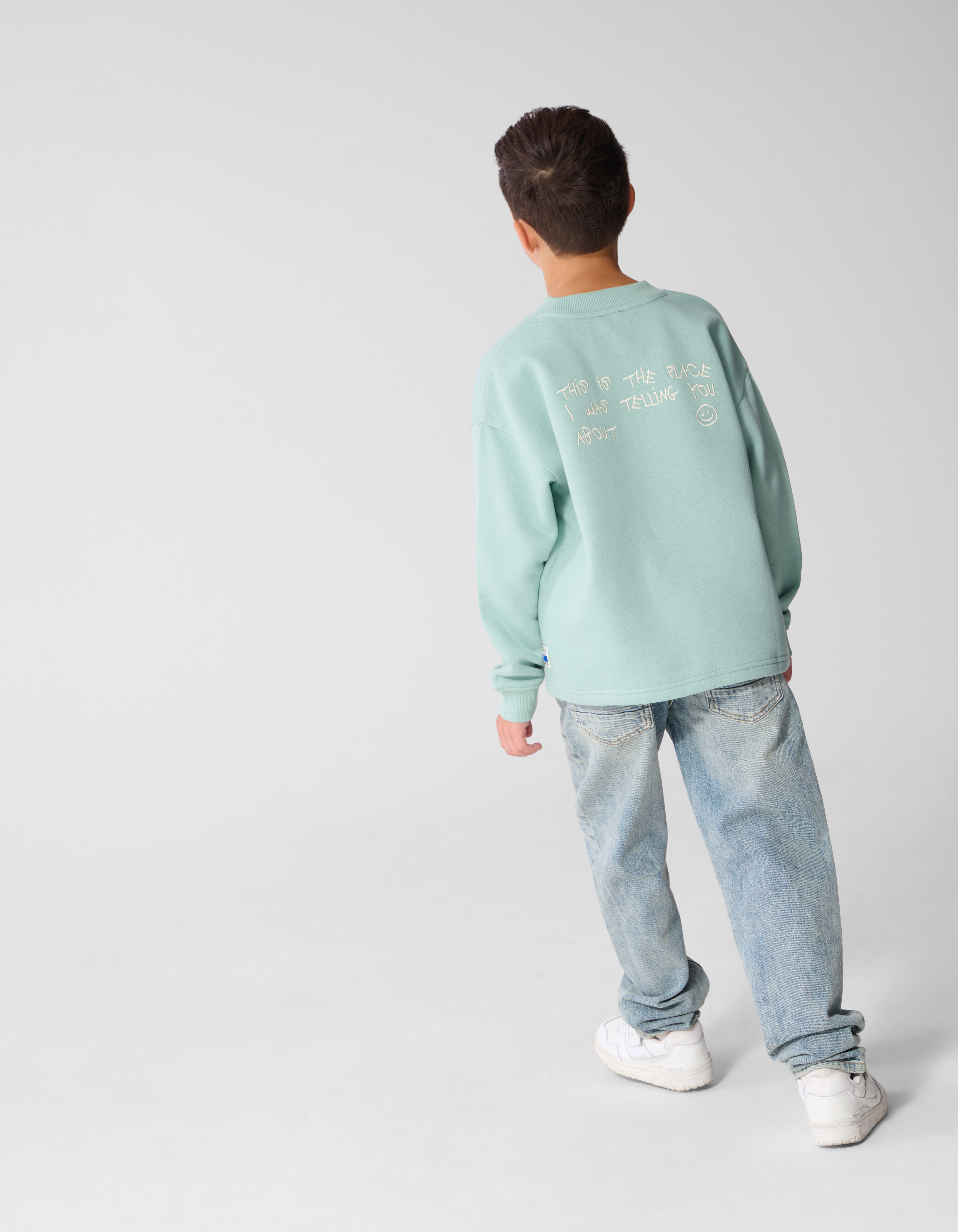 Oversized Artwork-Sweatshirt Hellgr&uuml;n SHOEBY BOYS