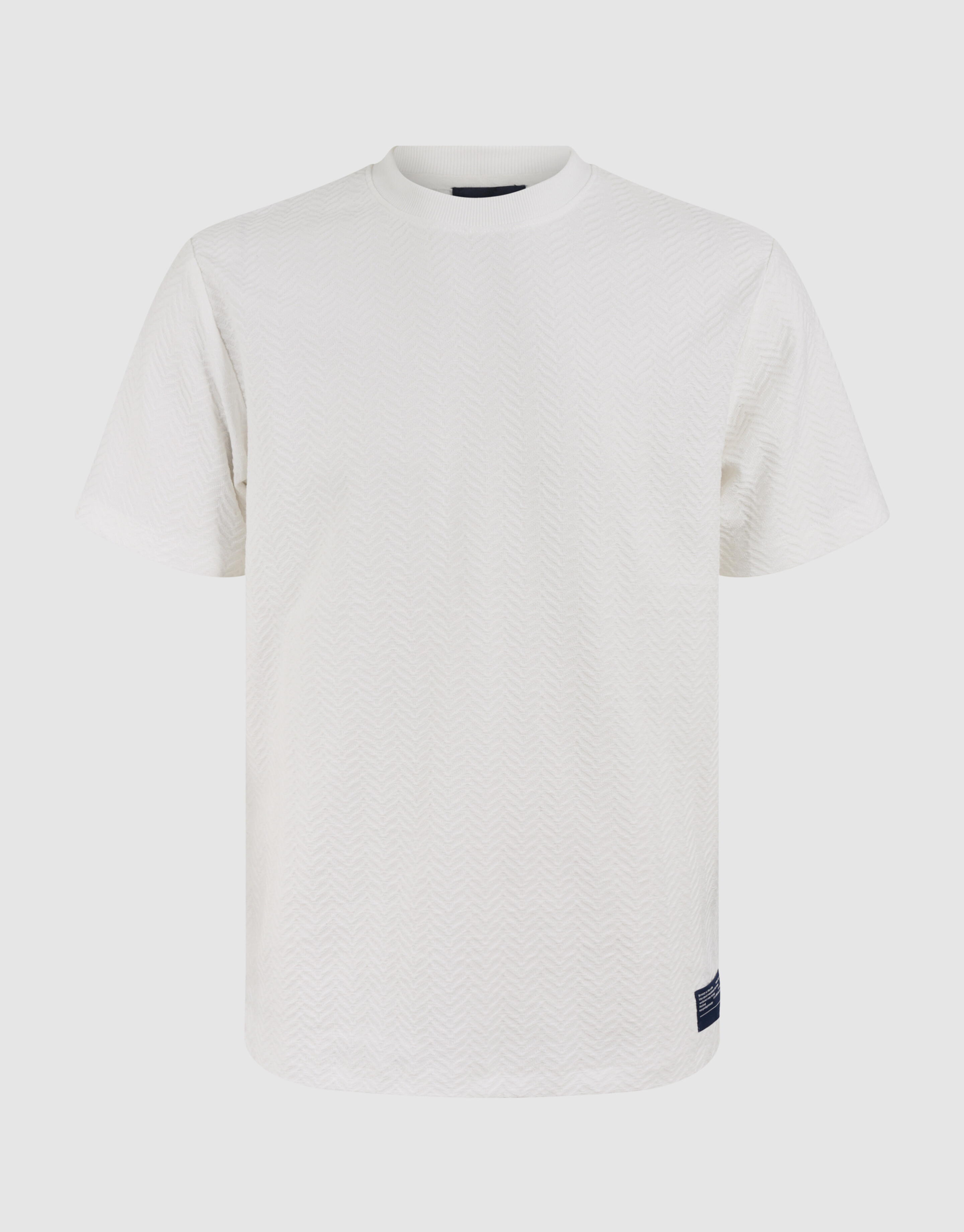 Texturiertes Jacquard-T-Shirt Off White SHOEBY MEN