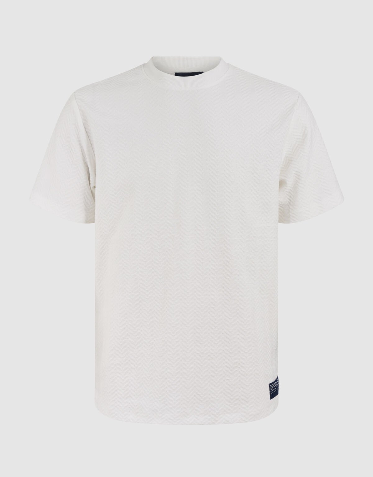 Texturiertes Jacquard-T-Shirt Off White SHOEBY MEN