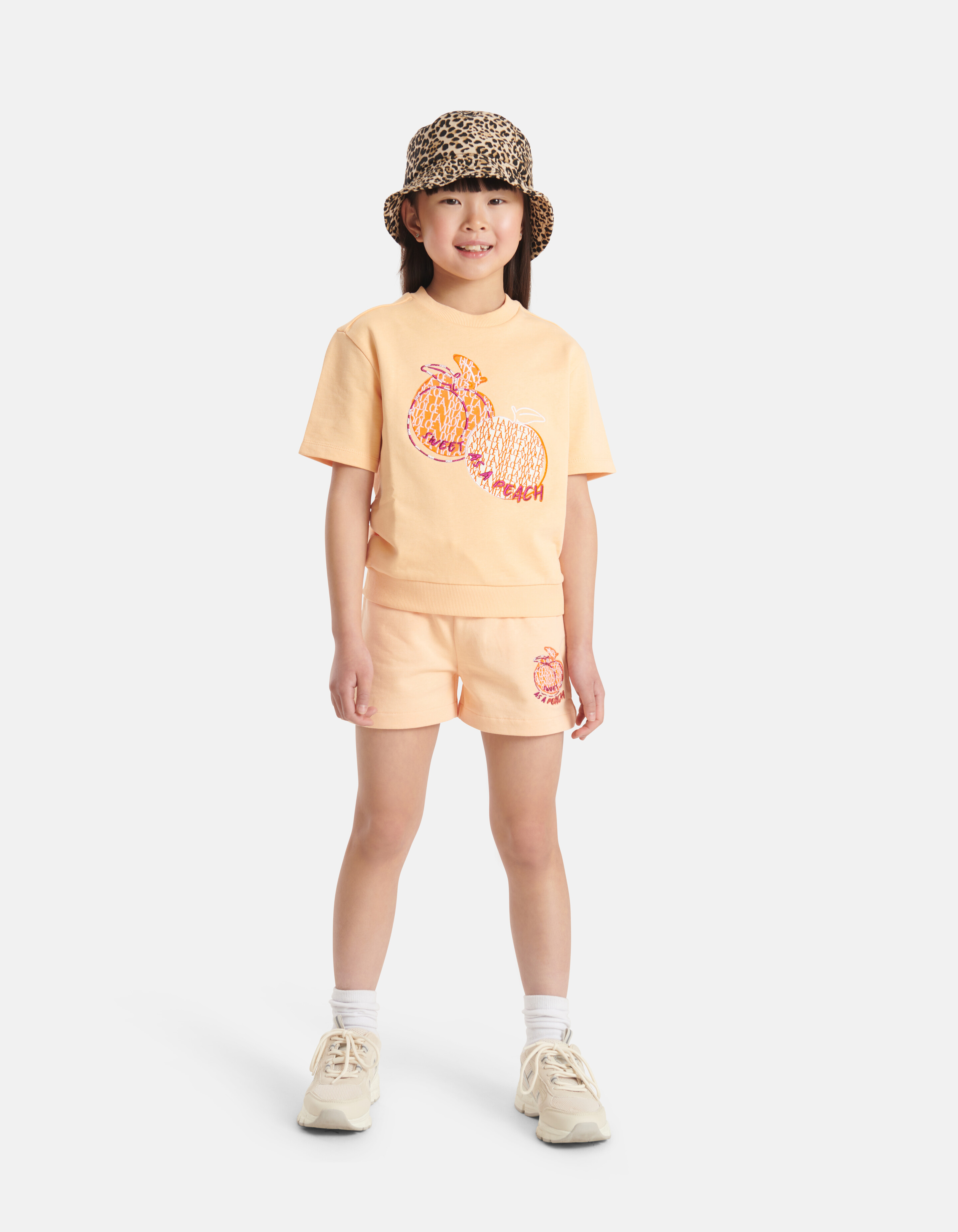 Artwork Sweat-T-Shirt Orange SHOEBY GIRLS