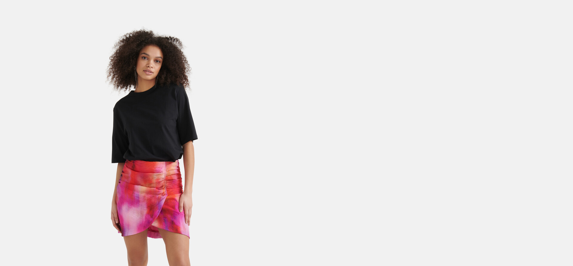 T-Shirt mit Schulterpolster Schwarz SHOEBY WOMEN