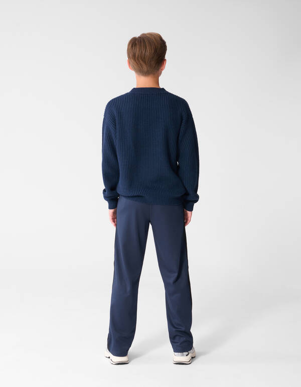Relaxed Fit Embroidery Pullover Dunkelblau SHOEBY BOYS