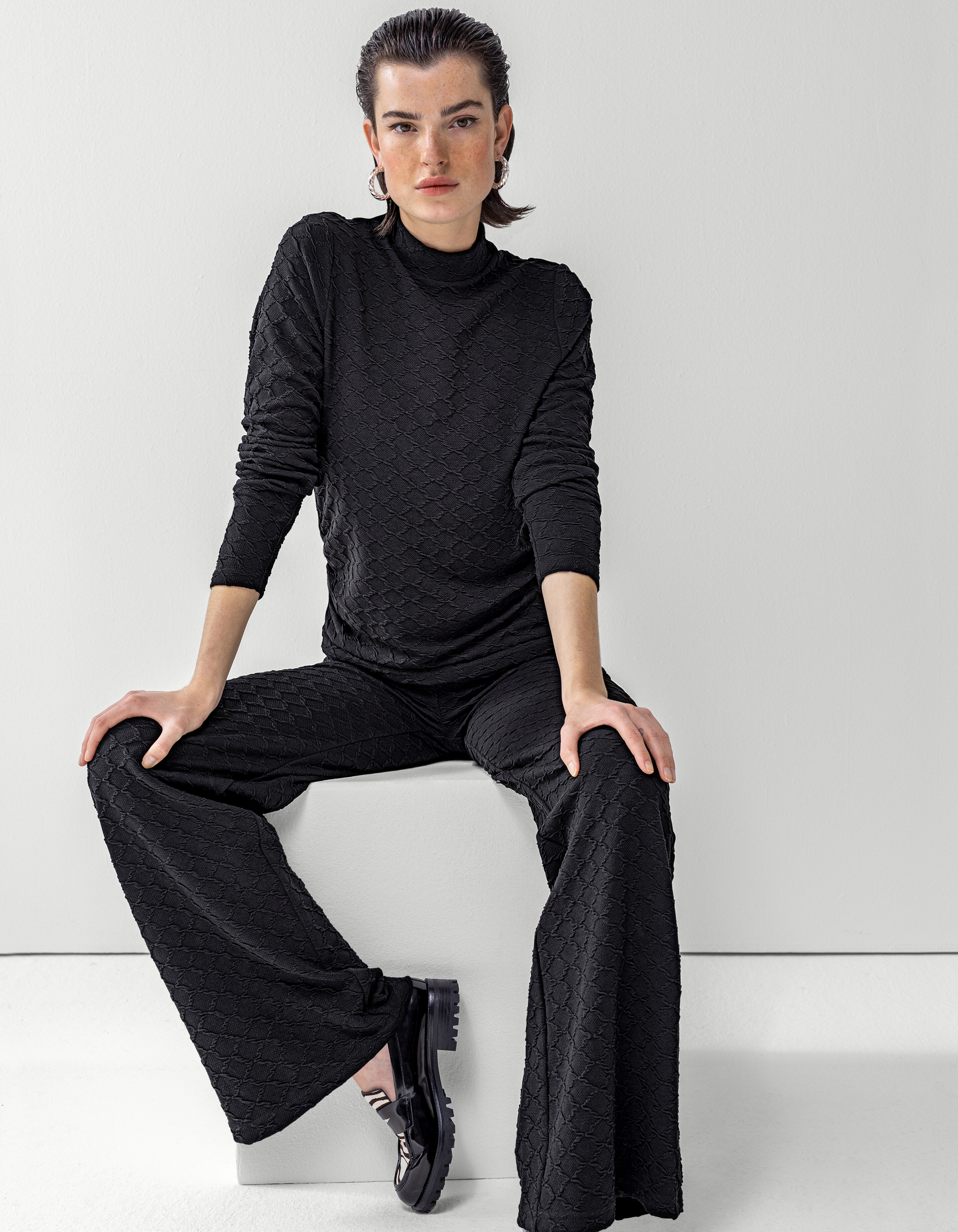 Textur Top Schwarz SHOEBY WOMEN