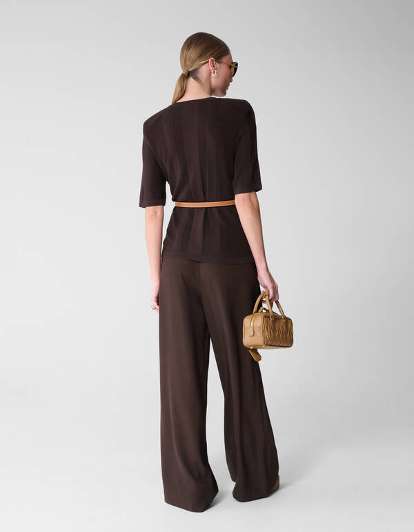 Gestricktes Rippentop Dunkelbraun von Mieke SHOEBY WOMEN