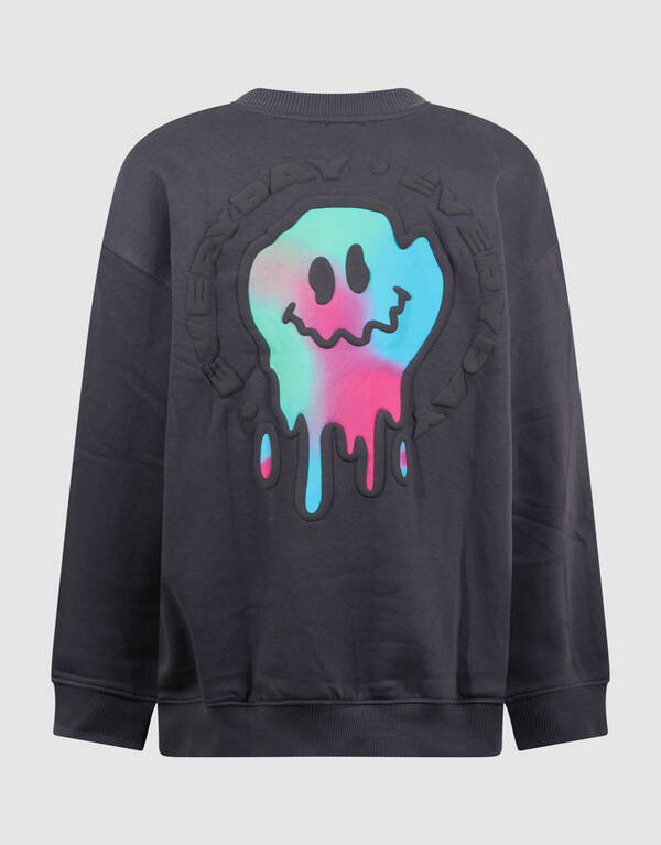 Smile Artwork Sweater Donkergrijs SHOEBY BOYS
