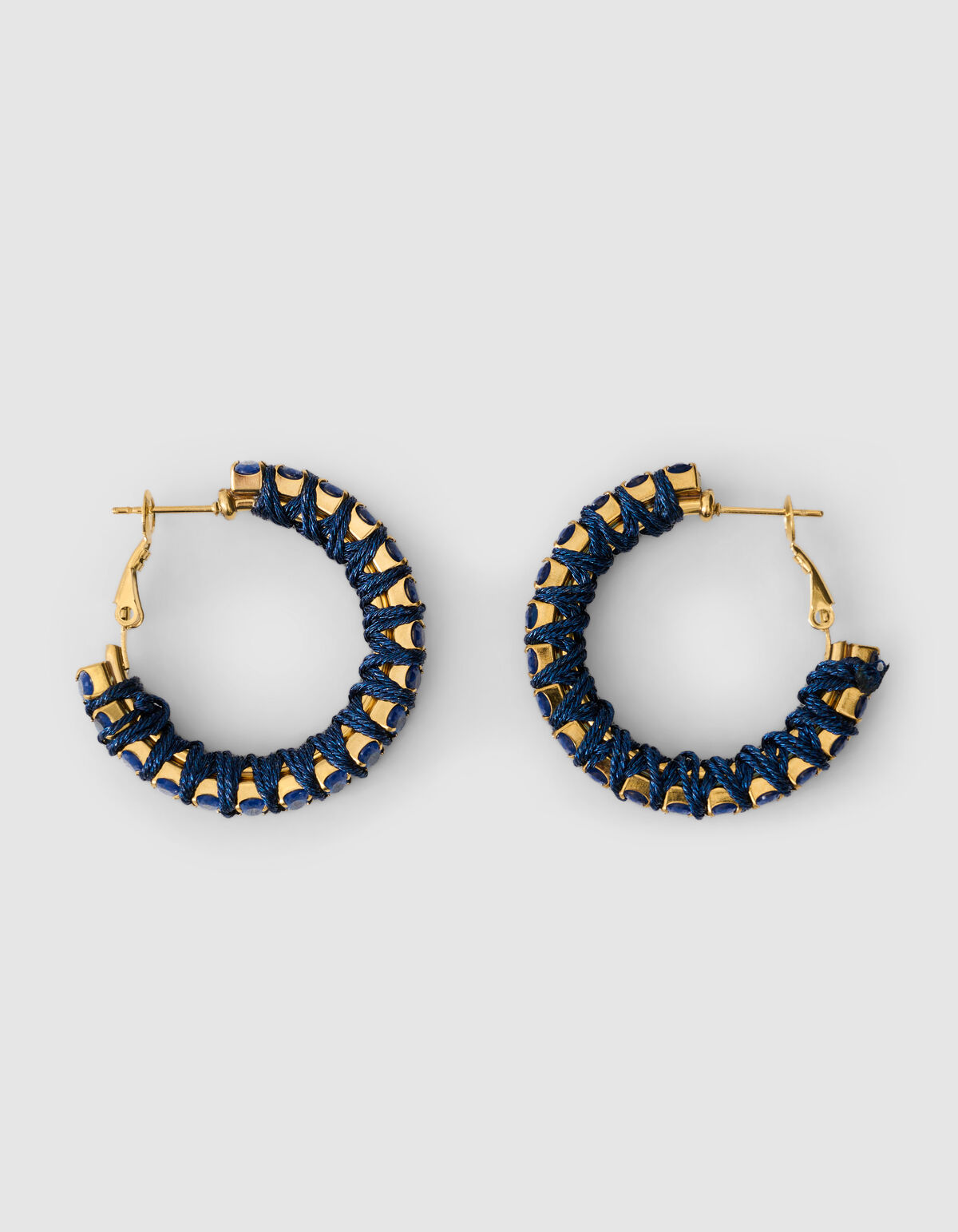 Strass-Creolen Gold/Blau SHOEBY ACCESSOIRES