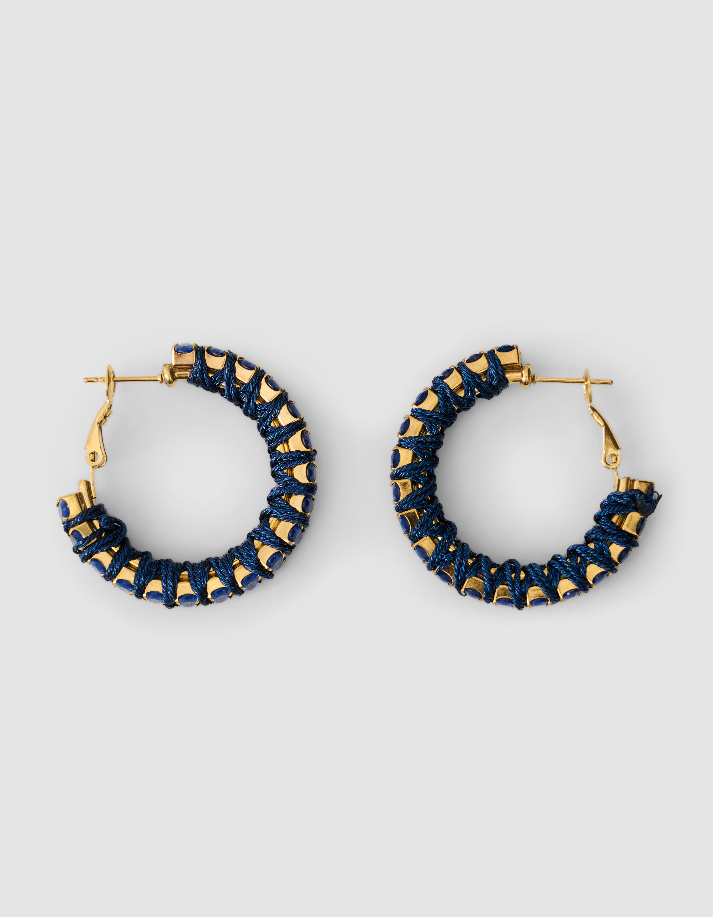 Strass-Creolen Gold/Blau SHOEBY ACCESSOIRES