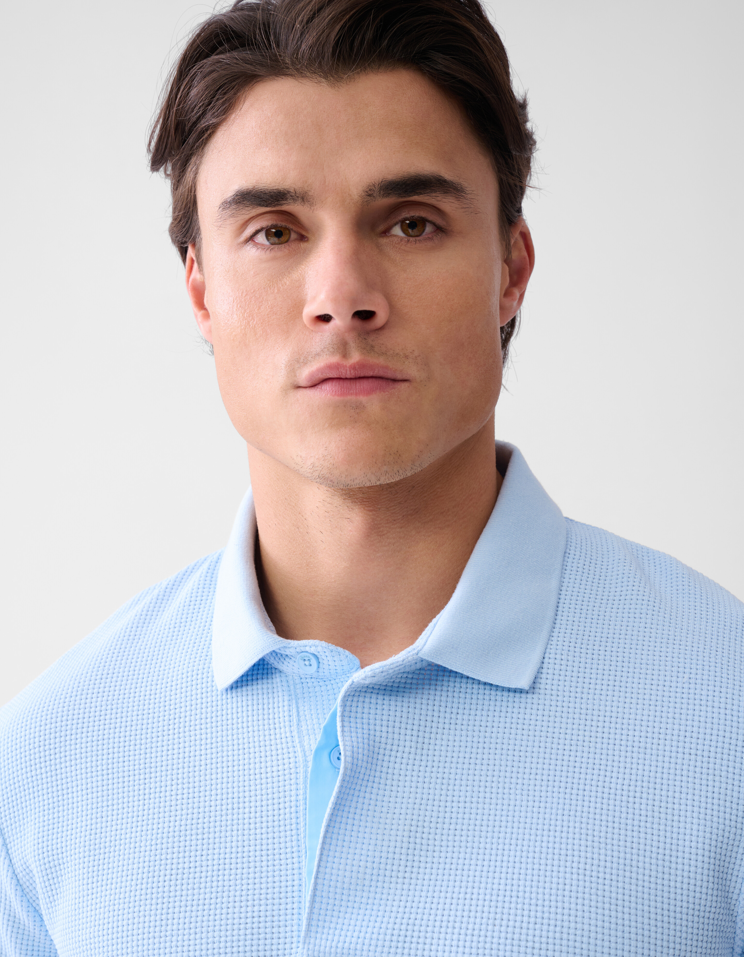 Struktur Polo Hellblau SHOEBY MEN
