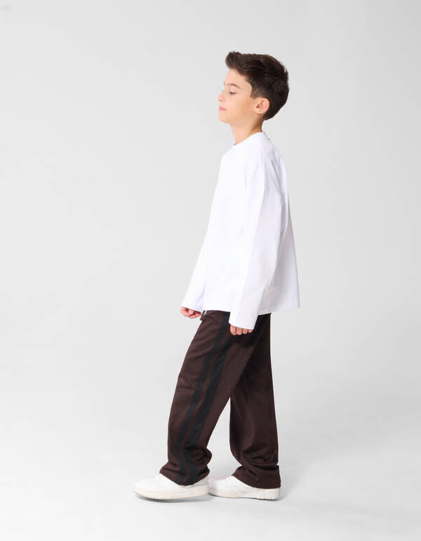 Track Wide Leg Fit Hose Dunkelbraun SHOEBY BOYS