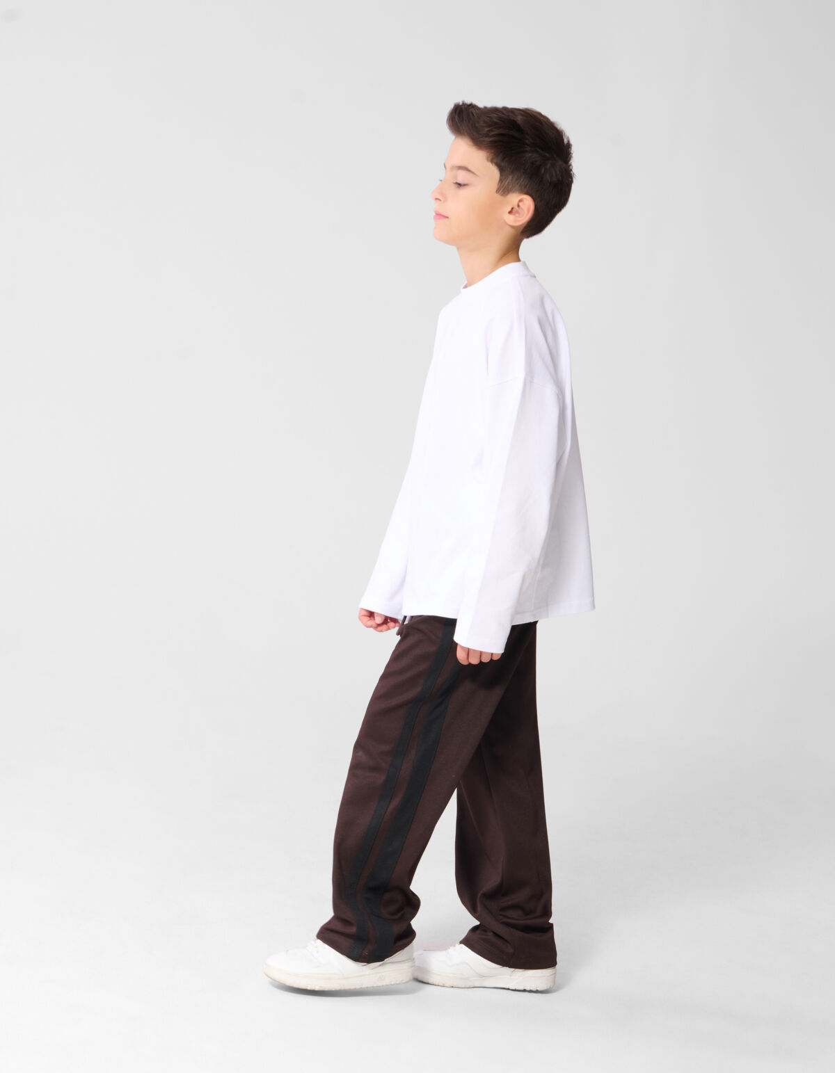 Track Wide Leg Fit Hose Dunkelbraun SHOEBY BOYS