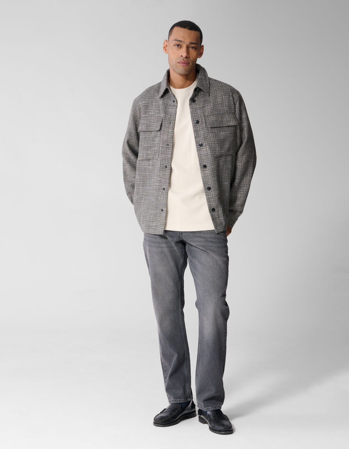 Kariertes Overshirt Grau SHOEBY MEN