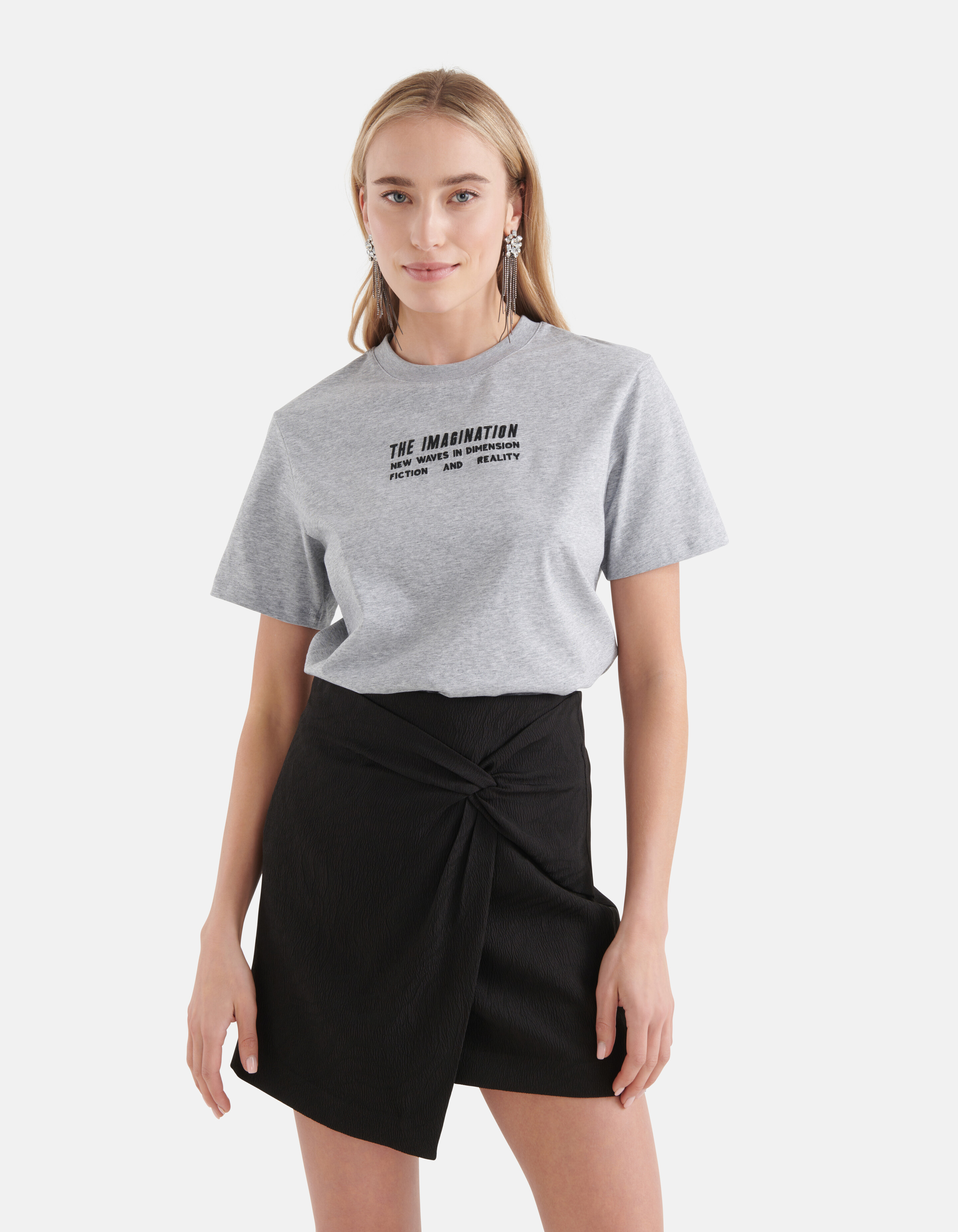 Mini Artwork T-shirt Hellgrau SHOEBY WOMEN