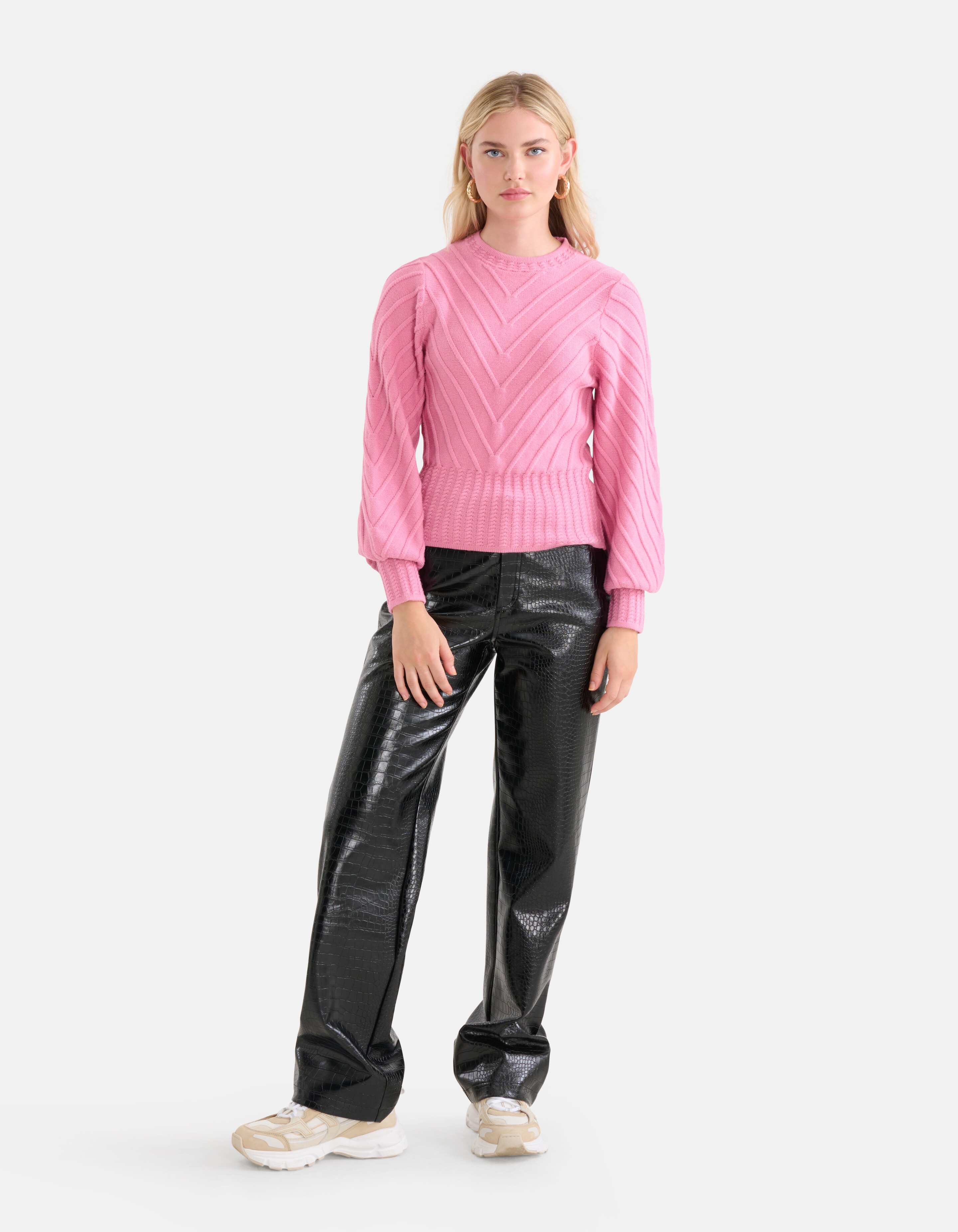 Diagonaler Pullover Rosa SHOEBY WOMEN