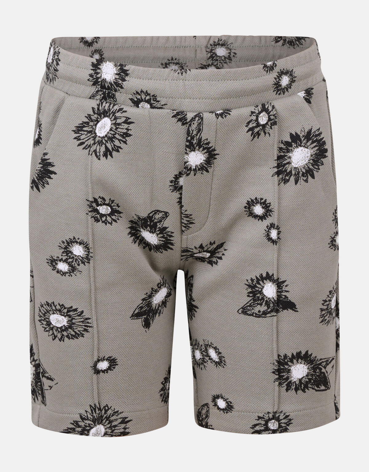 Shorts mit grafischem Blumendruck Hellgrün JILL&MITCH