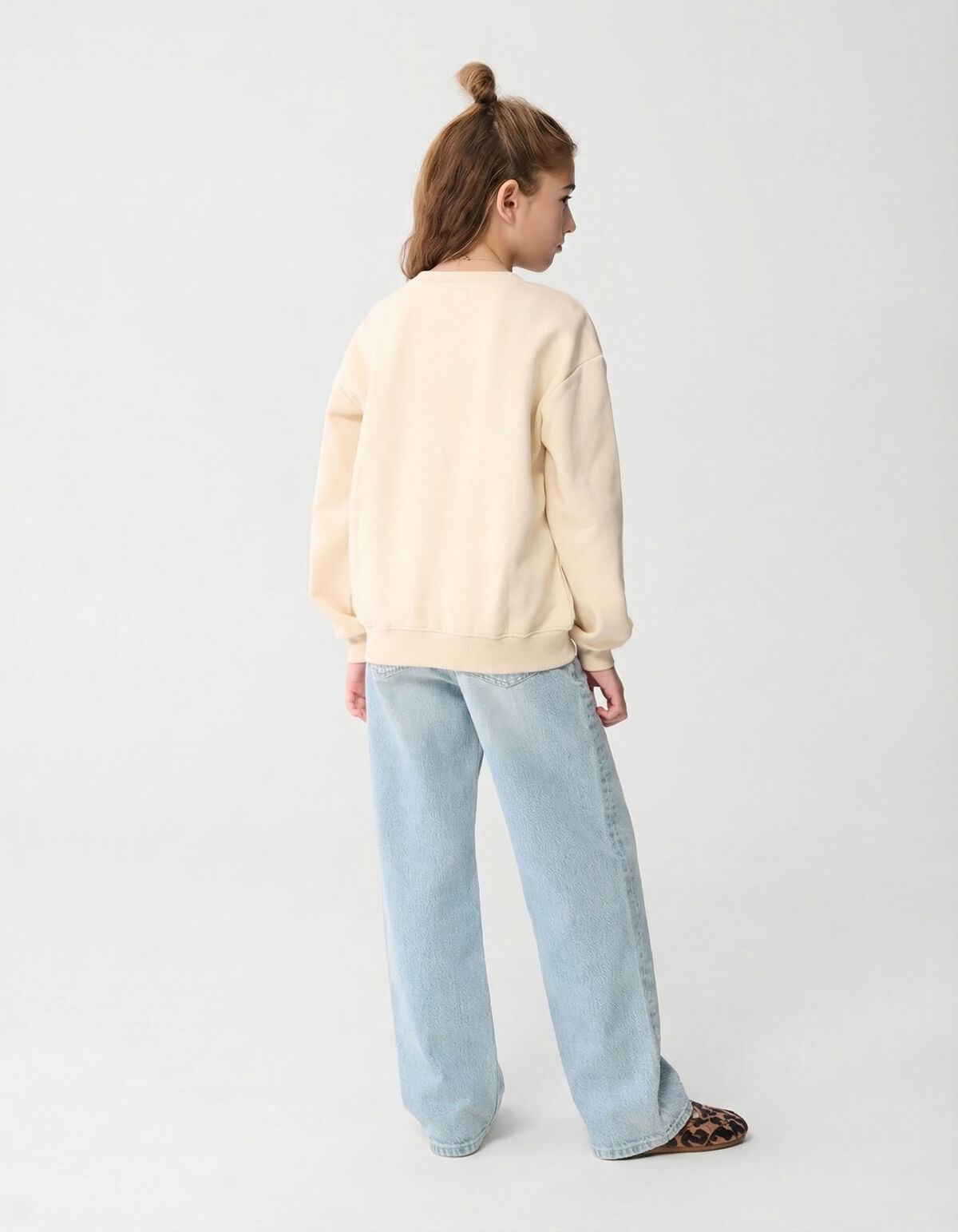 Strass Wide Leg Fit Jeans Bleached SHOEBY GIRLS