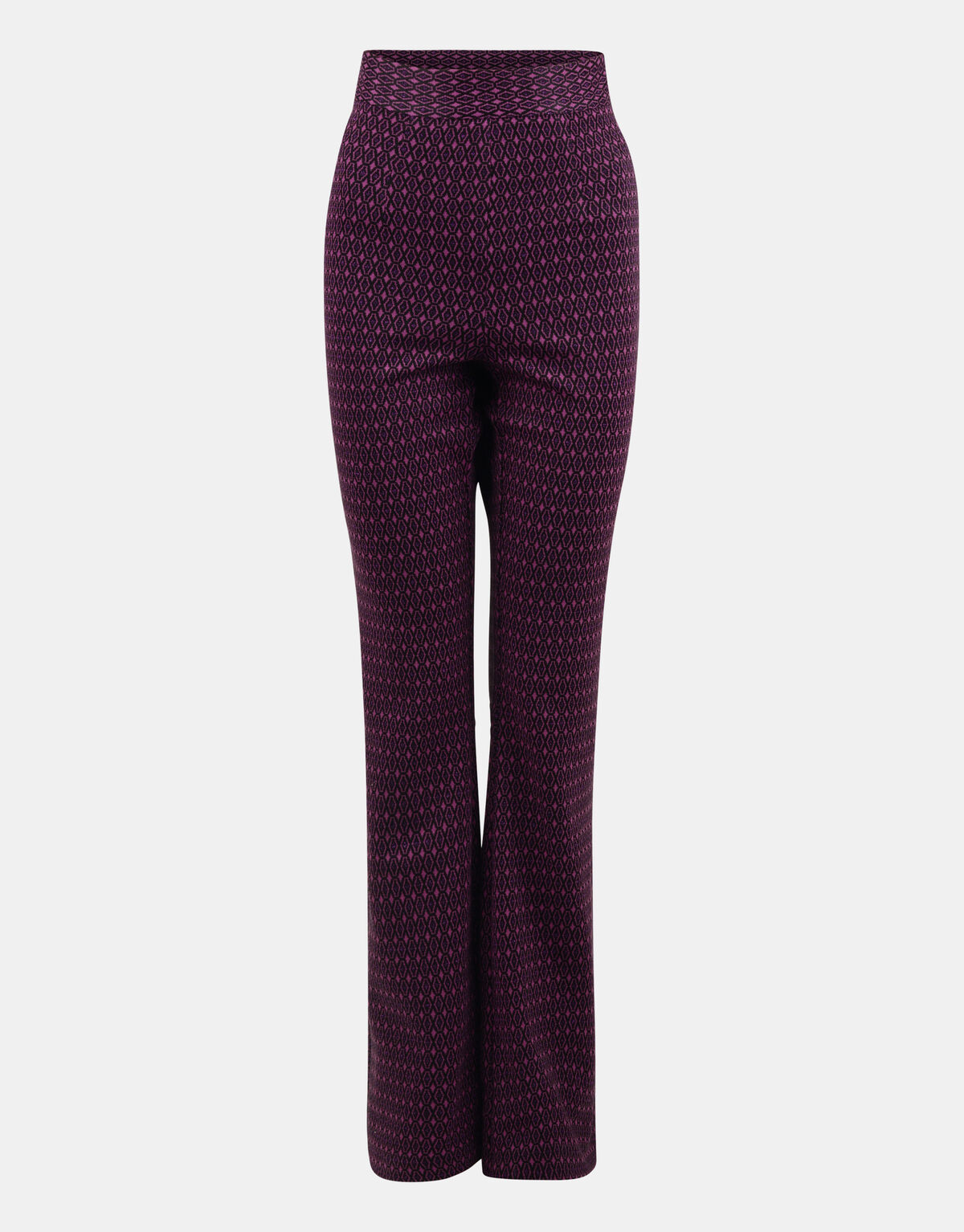 Straight Fit Hose mit grafischem Druck Violett EKSEPT