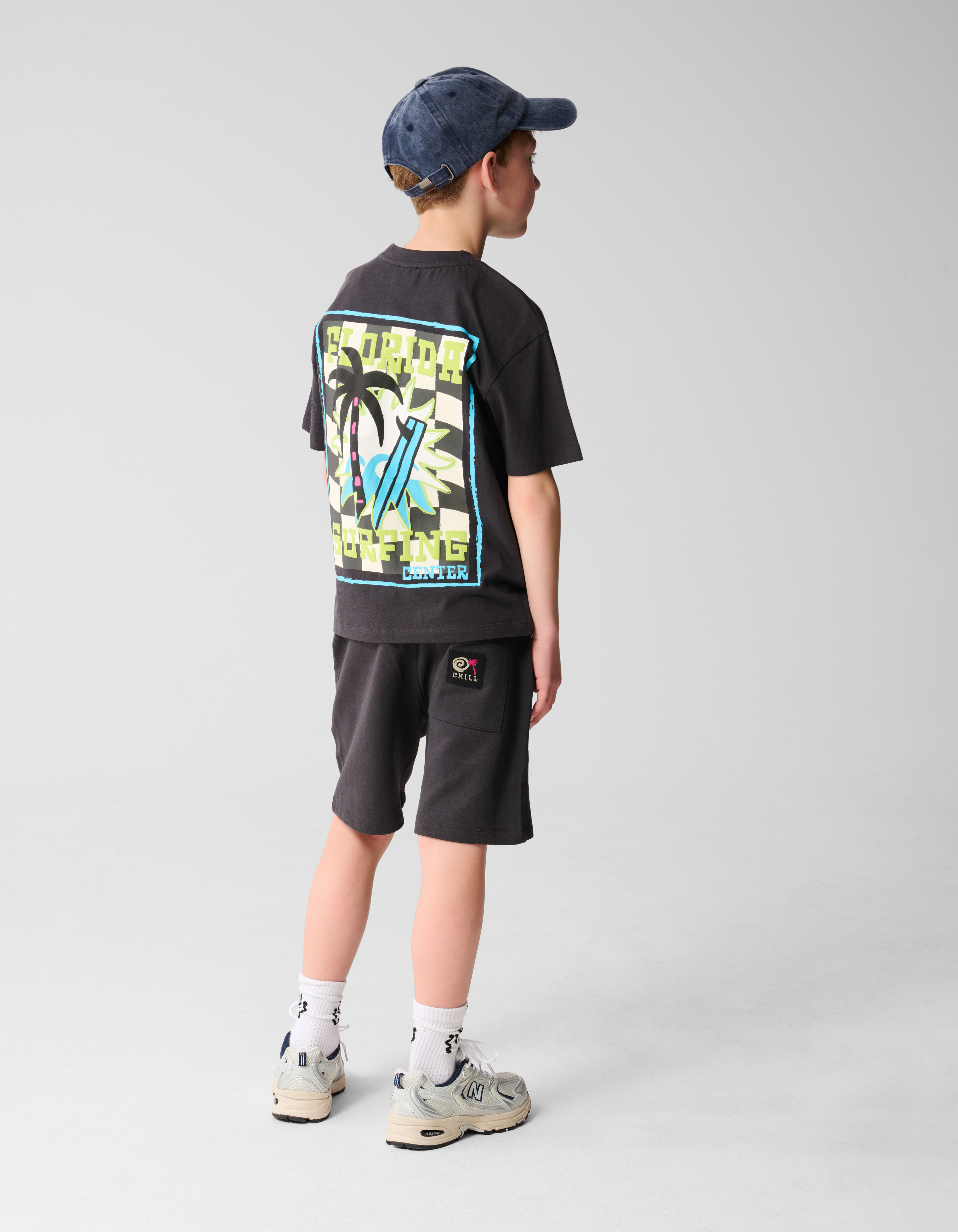 Surfen Artwork T-shirt Dunkelgrau SHOEBY BOYS