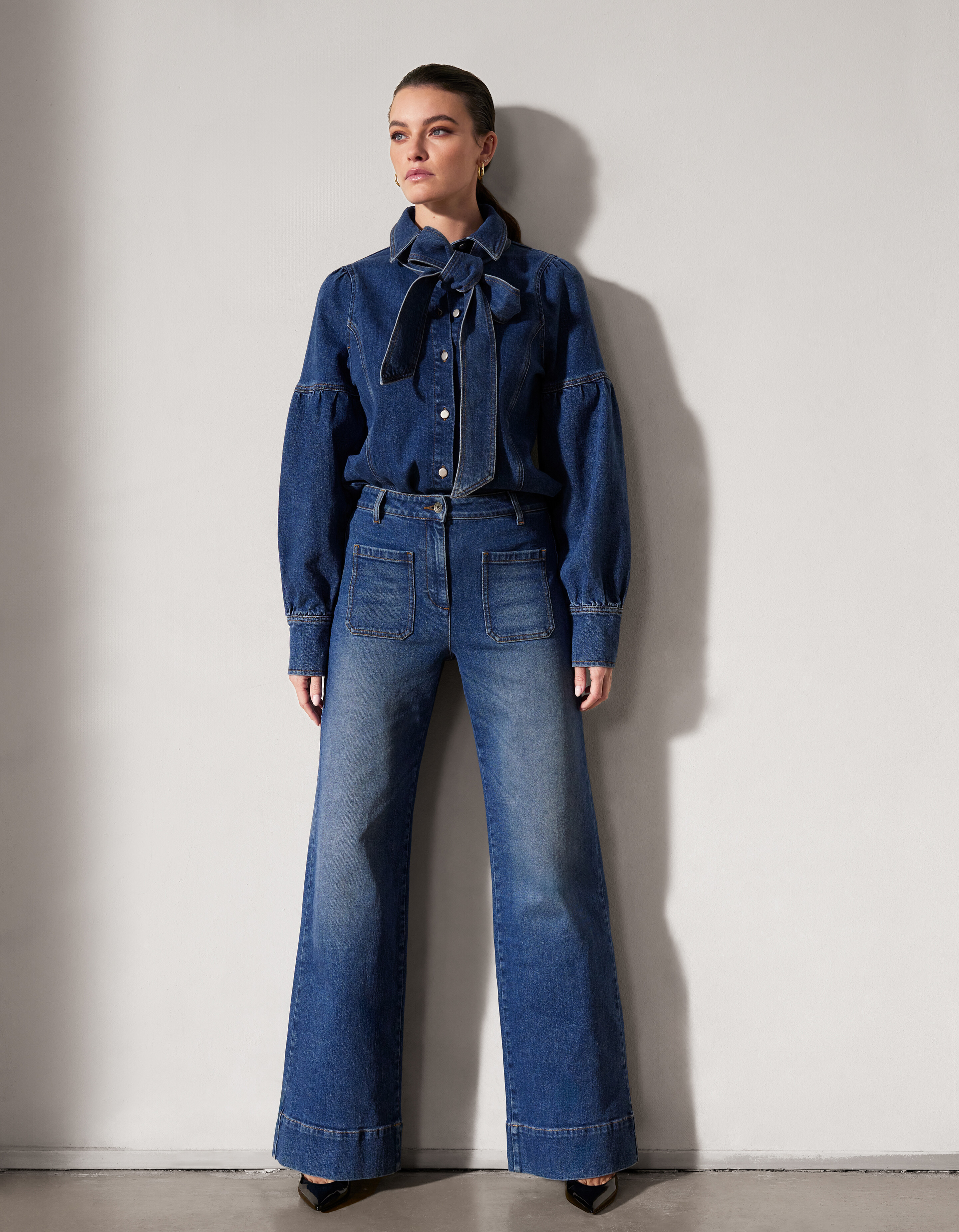Denim Blouse Mediumstone By Mieke SHOEBY WOMEN