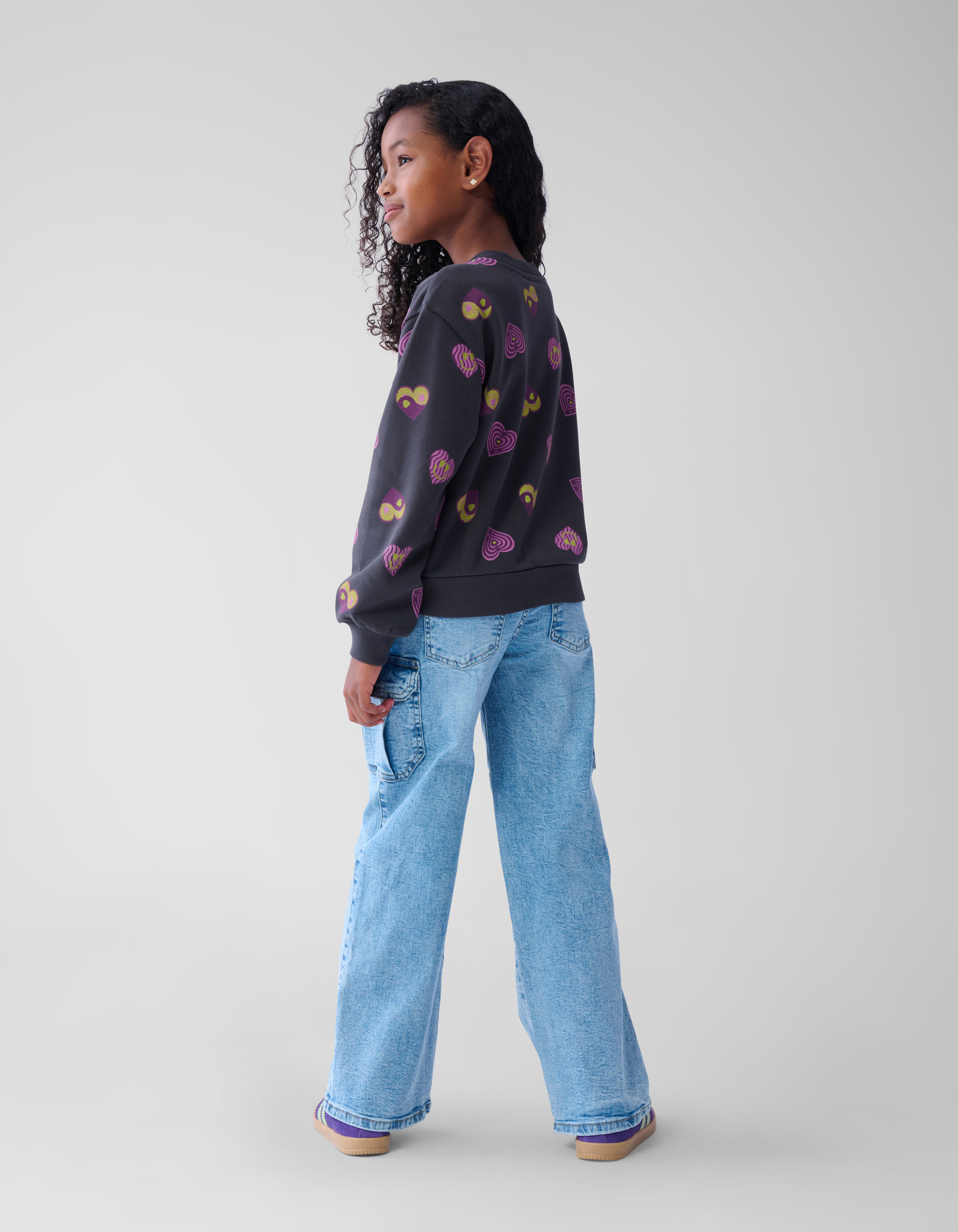 Herz-Pullover Dunkelgrau SHOEBY GIRLS
