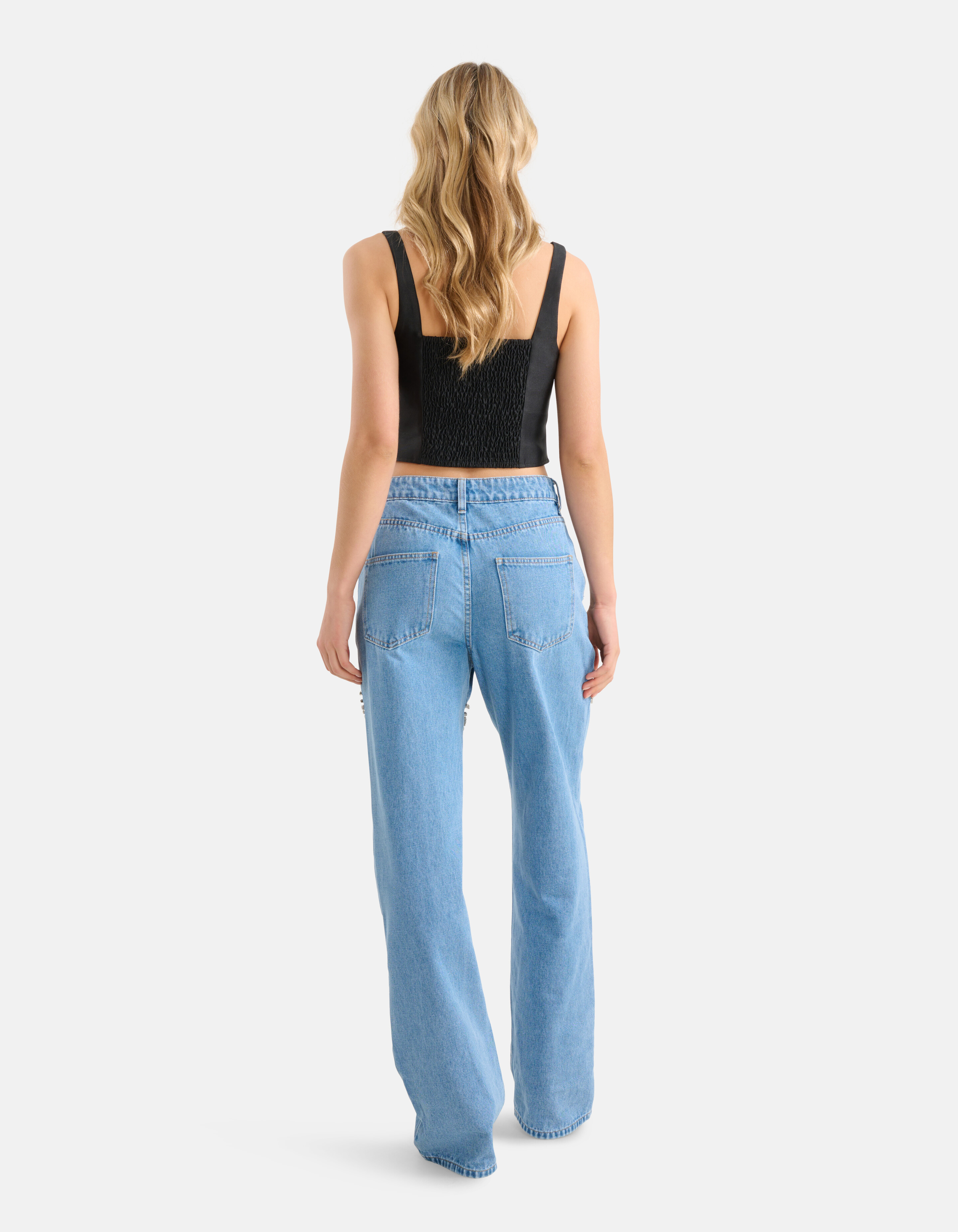 Cropped Top Schwarz SHOEBY WOMEN