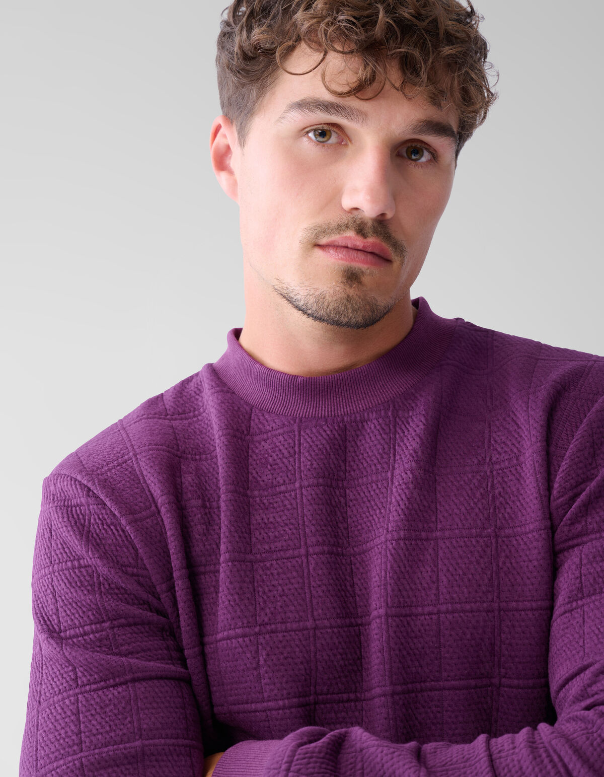 Struktur Pullover Dunkelrot SHOEBY MEN