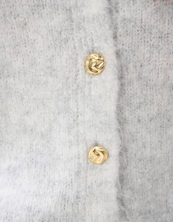 Weiche Strickjacke Hellgrau SHOEBY WOMEN