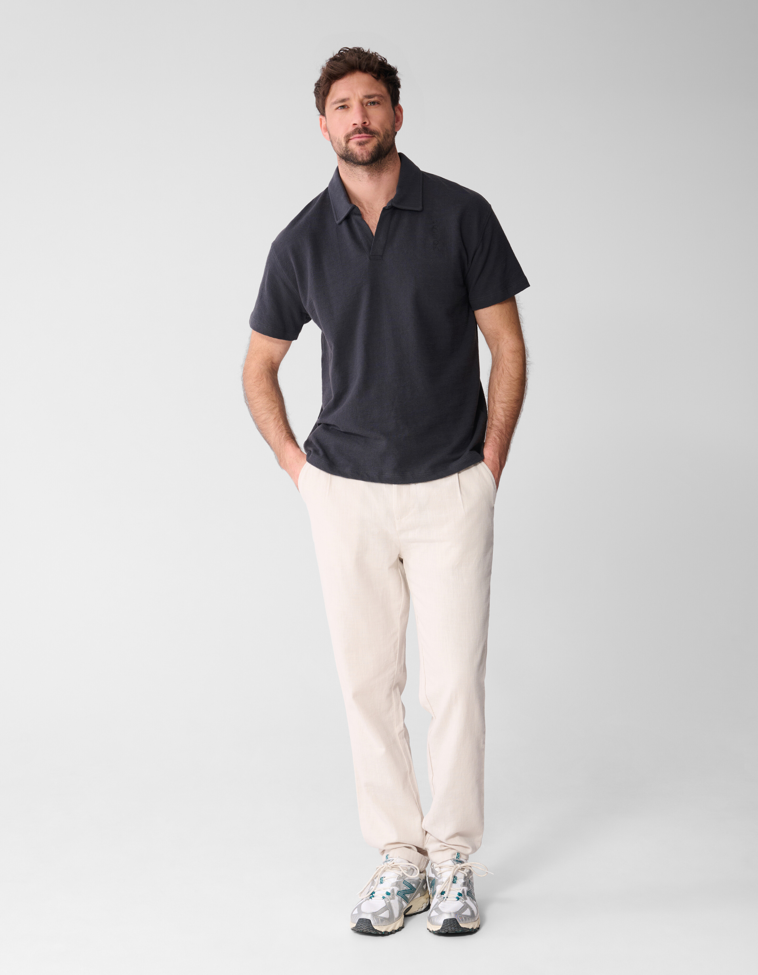 Relaxed Polo Dunkelgrau SHOEBY MEN