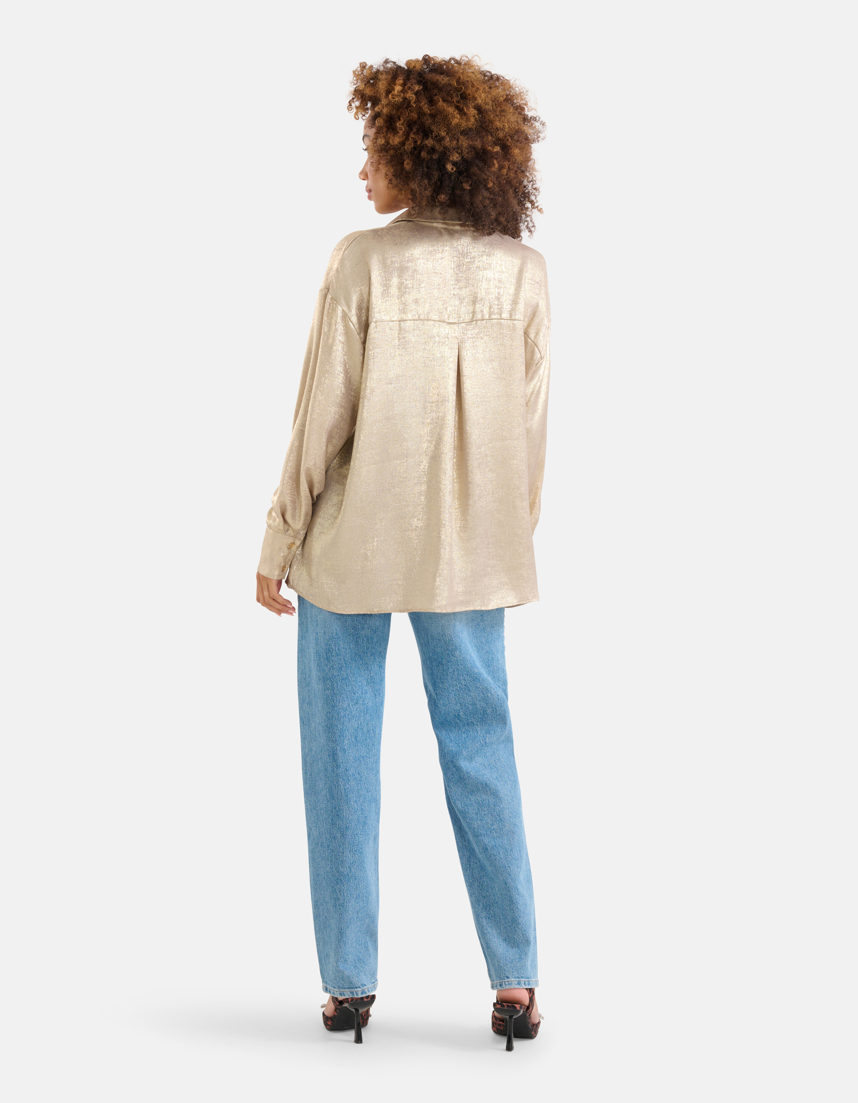 Metallic-Bluse Gold SHOEBY WOMEN