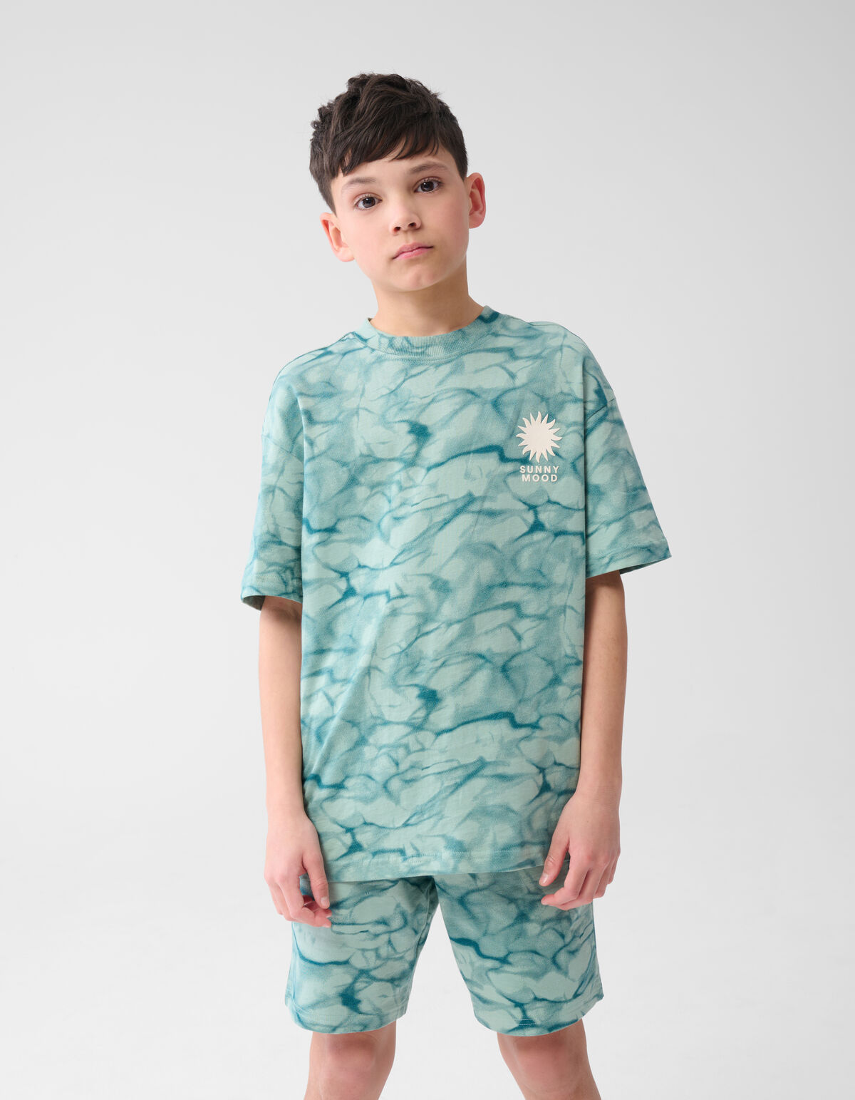 Gebleichtes T-shirt Dunkelgrün SHOEBY BOYS