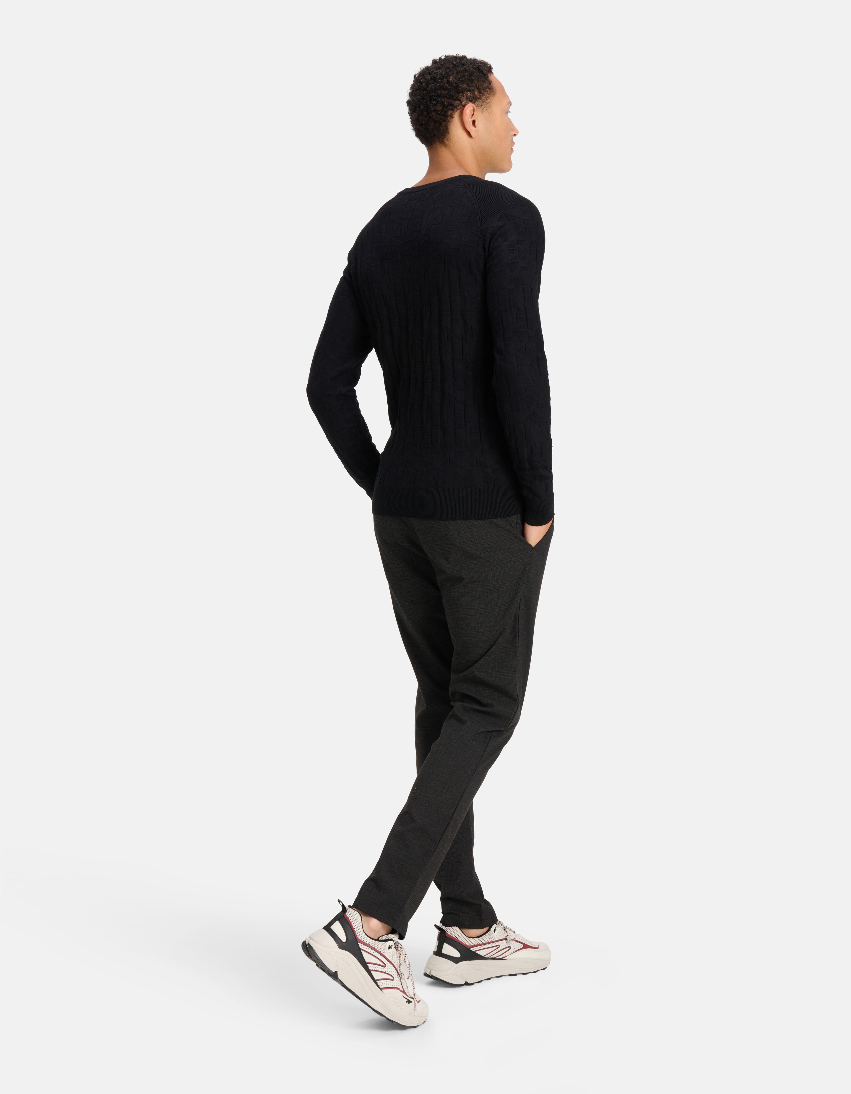 Strukturierter Pullover Schwarz SHOEBY MEN