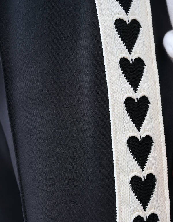 Sportliche Tape-Hose mit weitem Bein Schwar SHOEBY GIRLS