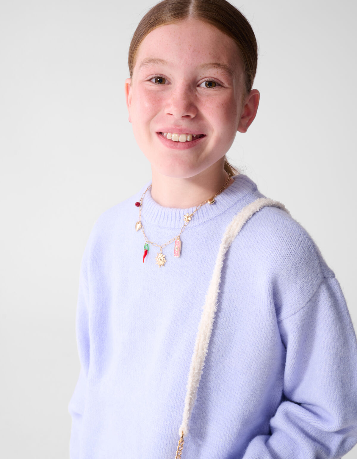 Strickpullover mit Schleife Lila SHOEBY GIRLS