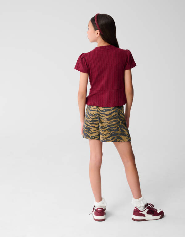 Schößchen-Top Dunkelrot SHOEBY GIRLS