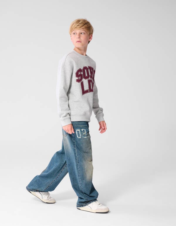 Varsity Ultra Wide Leg Jeans Dunkelblau SHOEBY BOYS