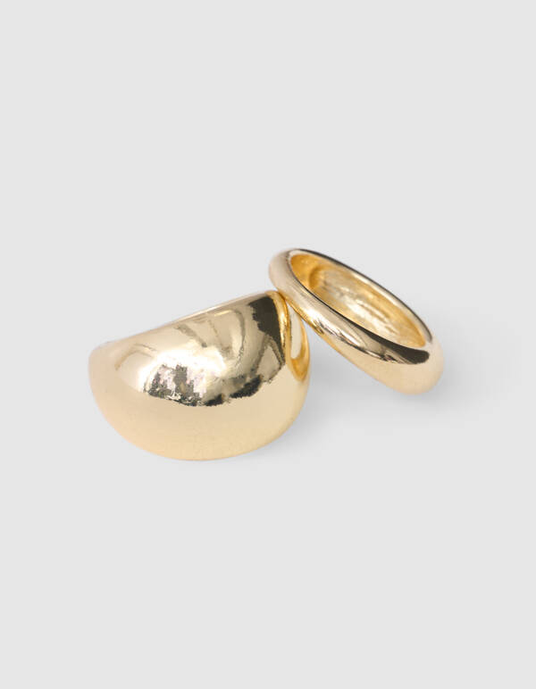 Bulky Ring Set Gold SHOEBY ACCESSOIRES