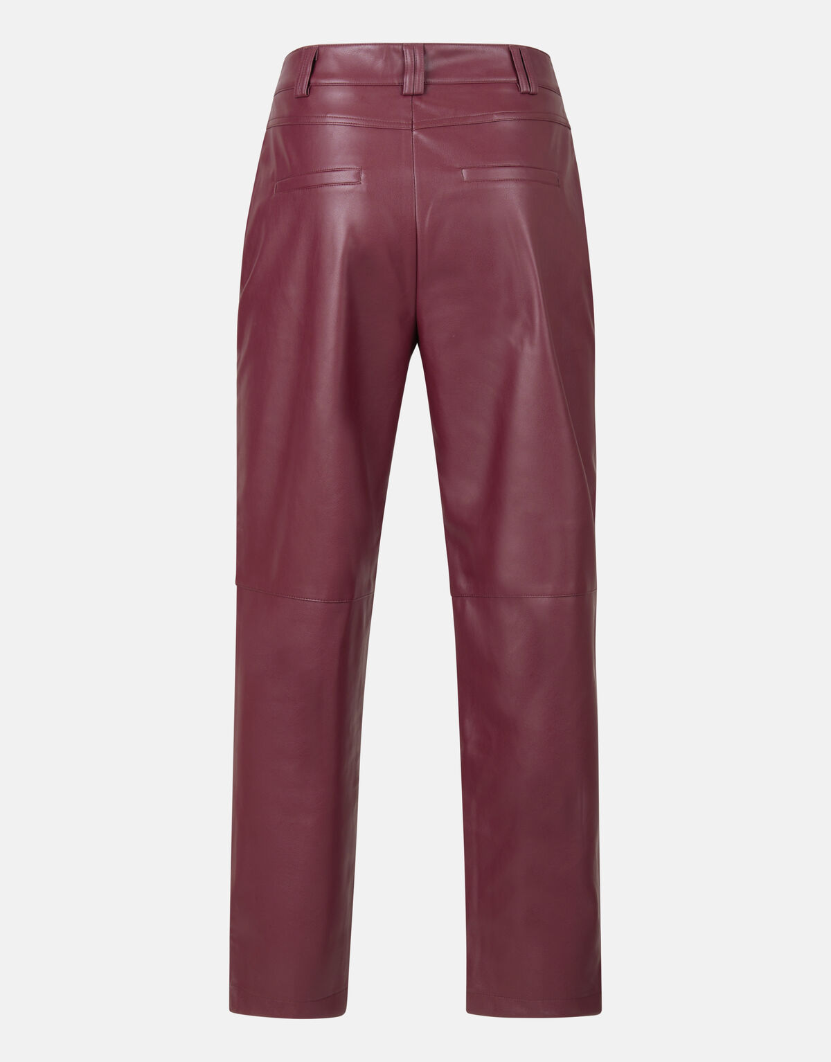 Gerade Hose aus Veganleder Dunkelrot SHOEBY WOMEN