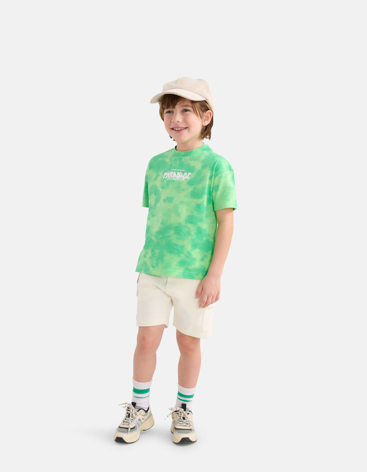 Tie Dye Artwork T-shirt Groen SHOEBY BOYS