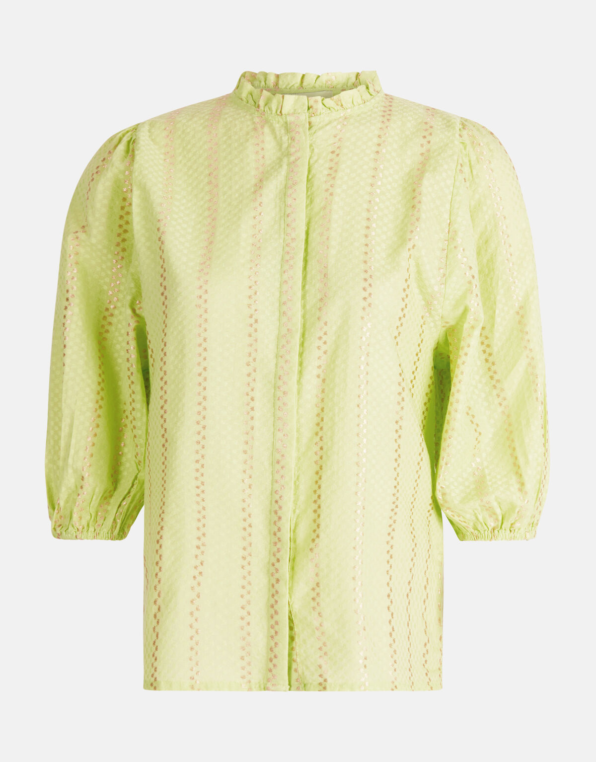 Lurex-Detail-Bluse Lindgrün SHOEBY WOMEN