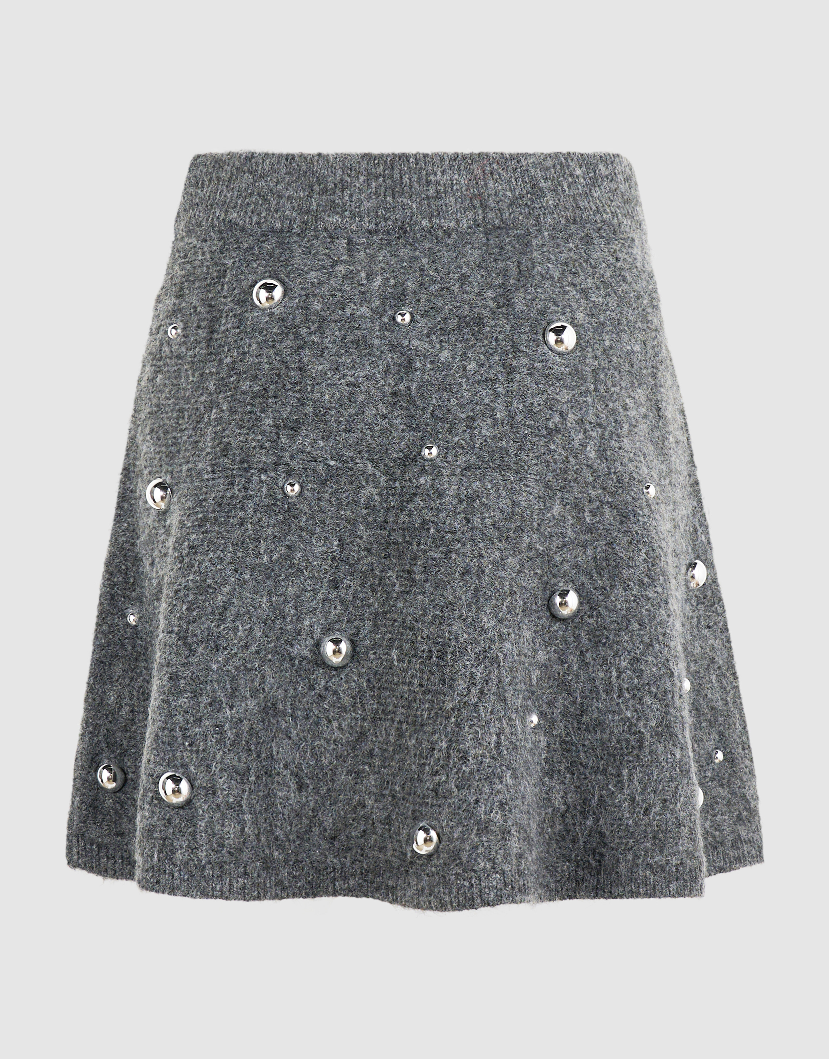 Gestrickter Rock mit Nieten grau SHOEBY WOMEN