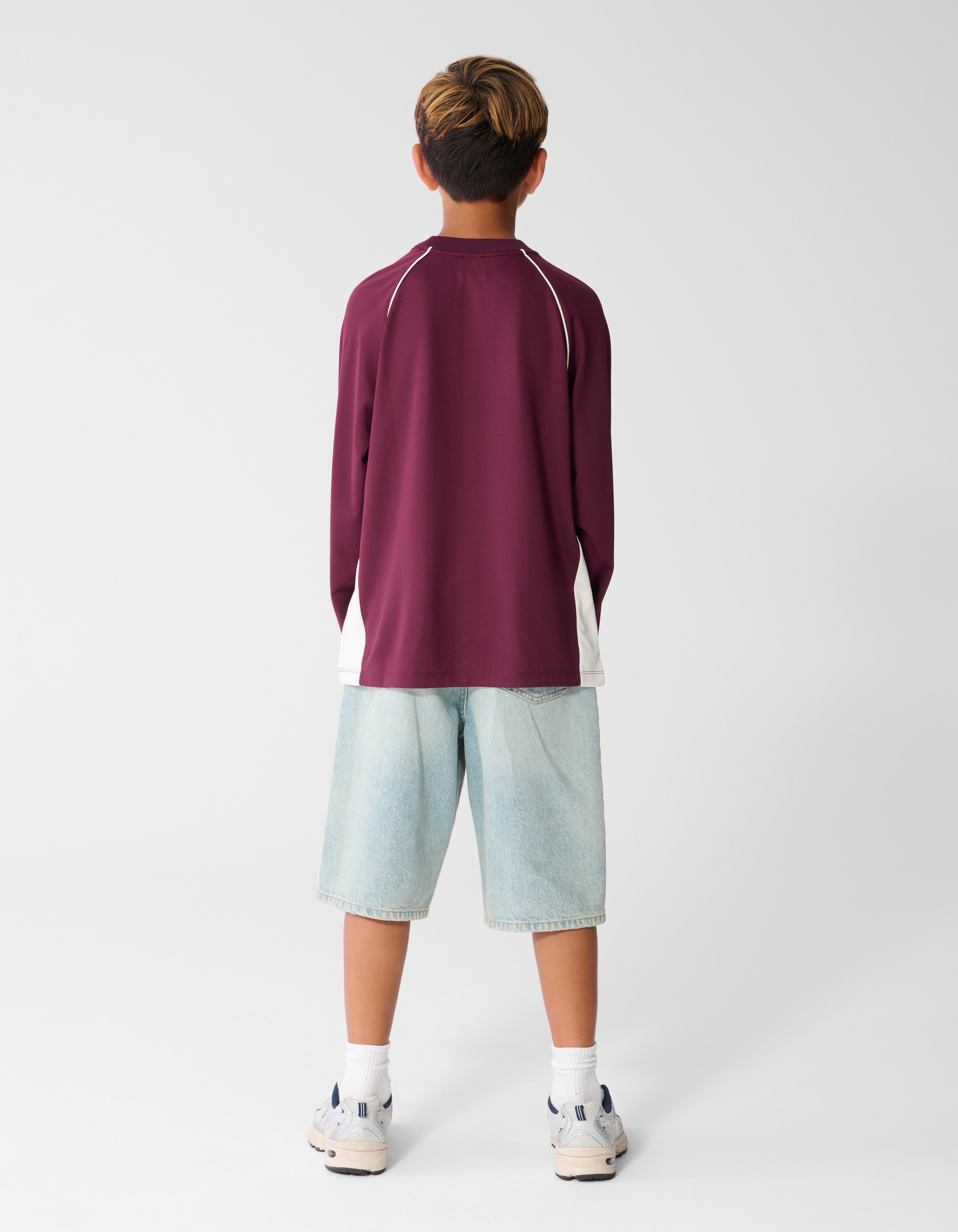 Sporty Longsleeve T-shirt Donkerrood SHOEBY BOYS