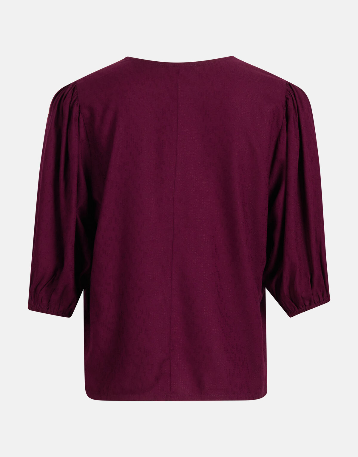 Texturiertes Oberteil mit V-Ausschnitt Bordeaux SHOEBY WOMEN