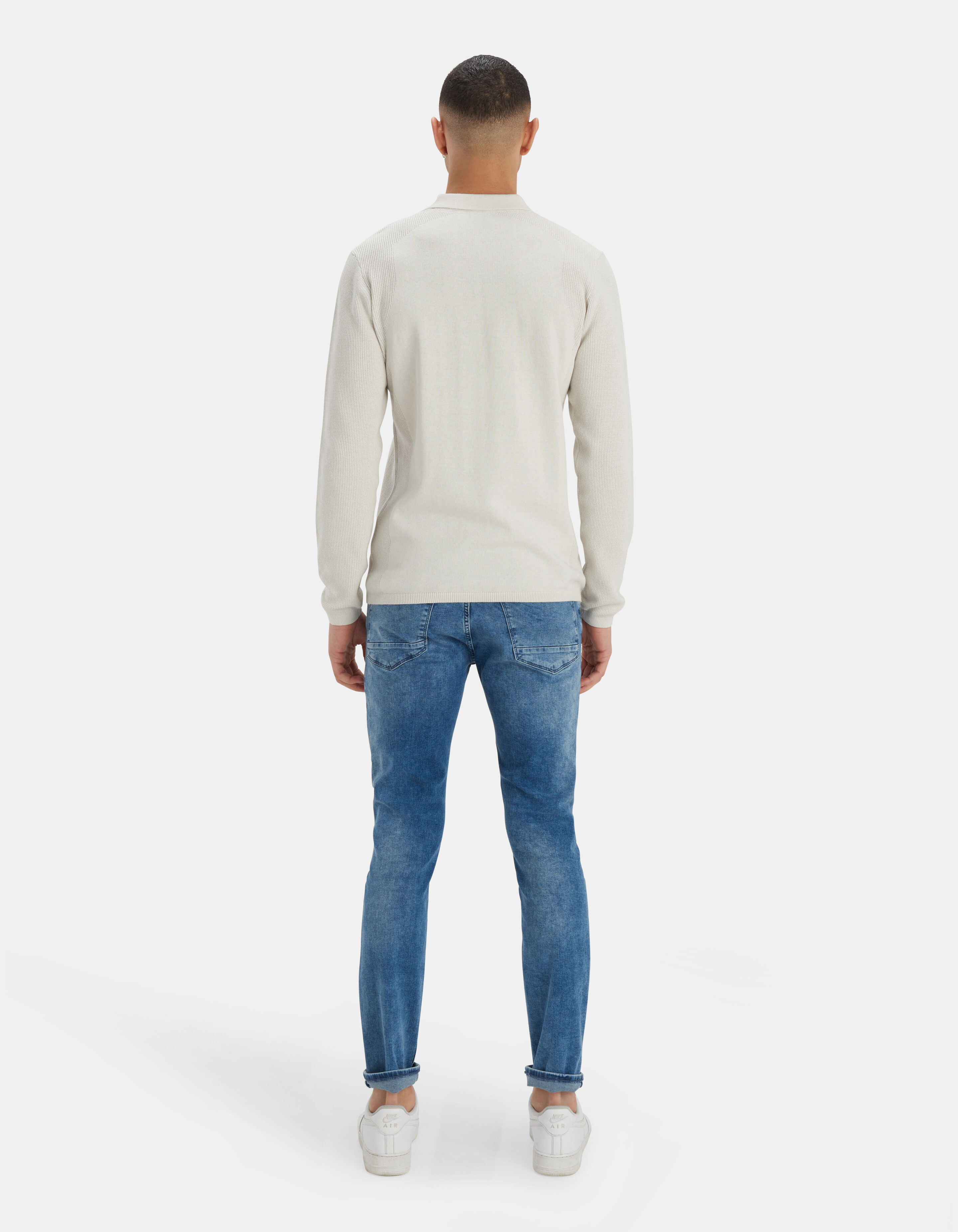 Waffel-Polo-Pullover REFILL