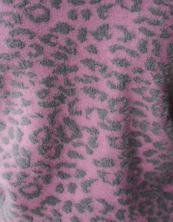 Leoparden-Strickpullover Rosa SHOEBY GIRLS