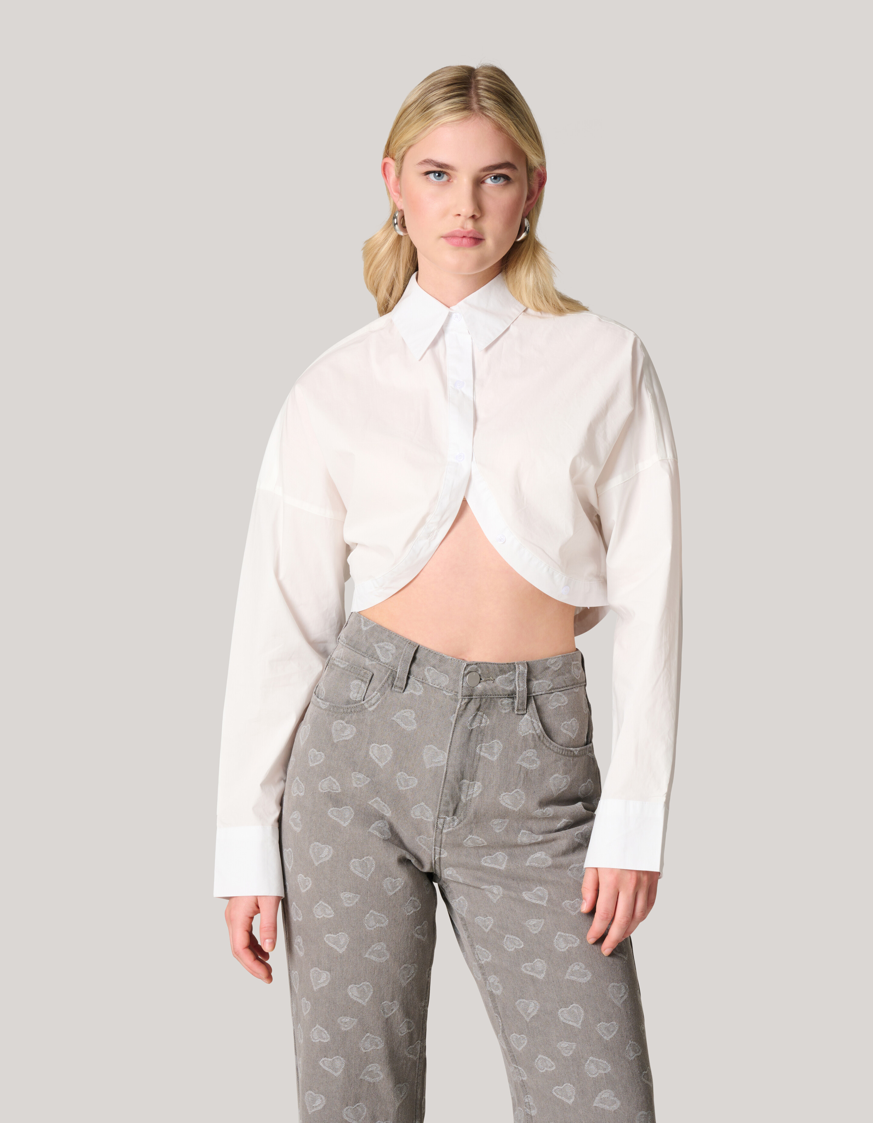 Gekürzte Popeline-Bluse Wit SHOEBY WOMEN